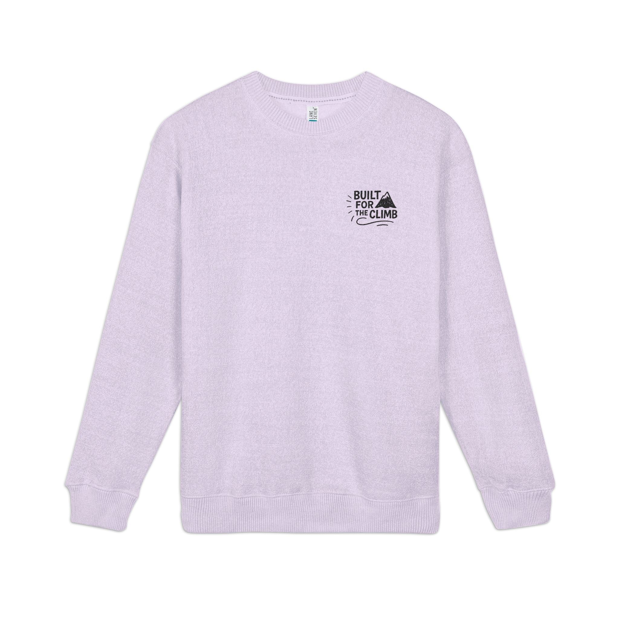 Nantucket Embroidered Crewneck "Built For The Climb" Sweatshirt Classic Cozy Island Tee