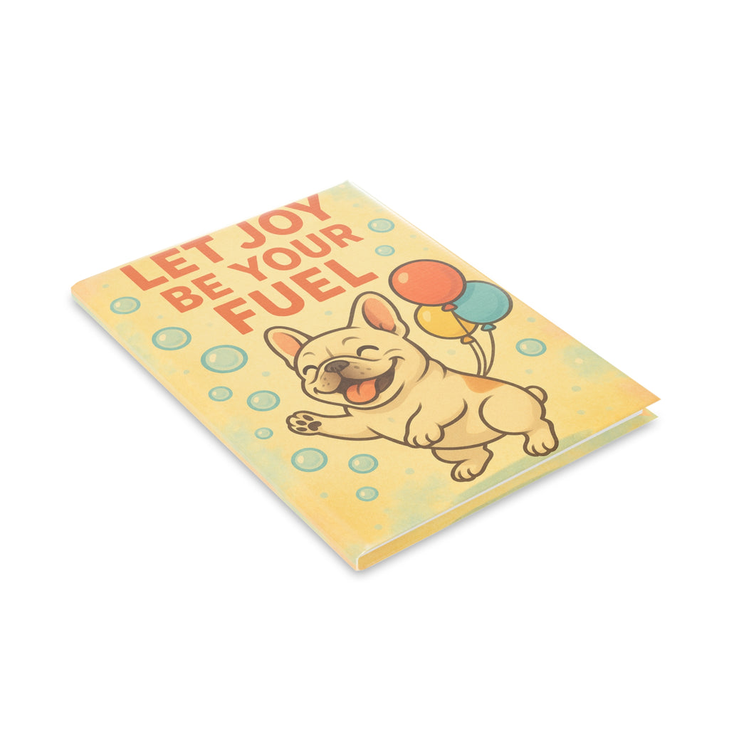 Joyful Dog-Themed Hardcover Notebook, Cute Journaling Gift, Office Supplies, Inspirational Quote, Perfect for Dog Lovers, Back-to-School