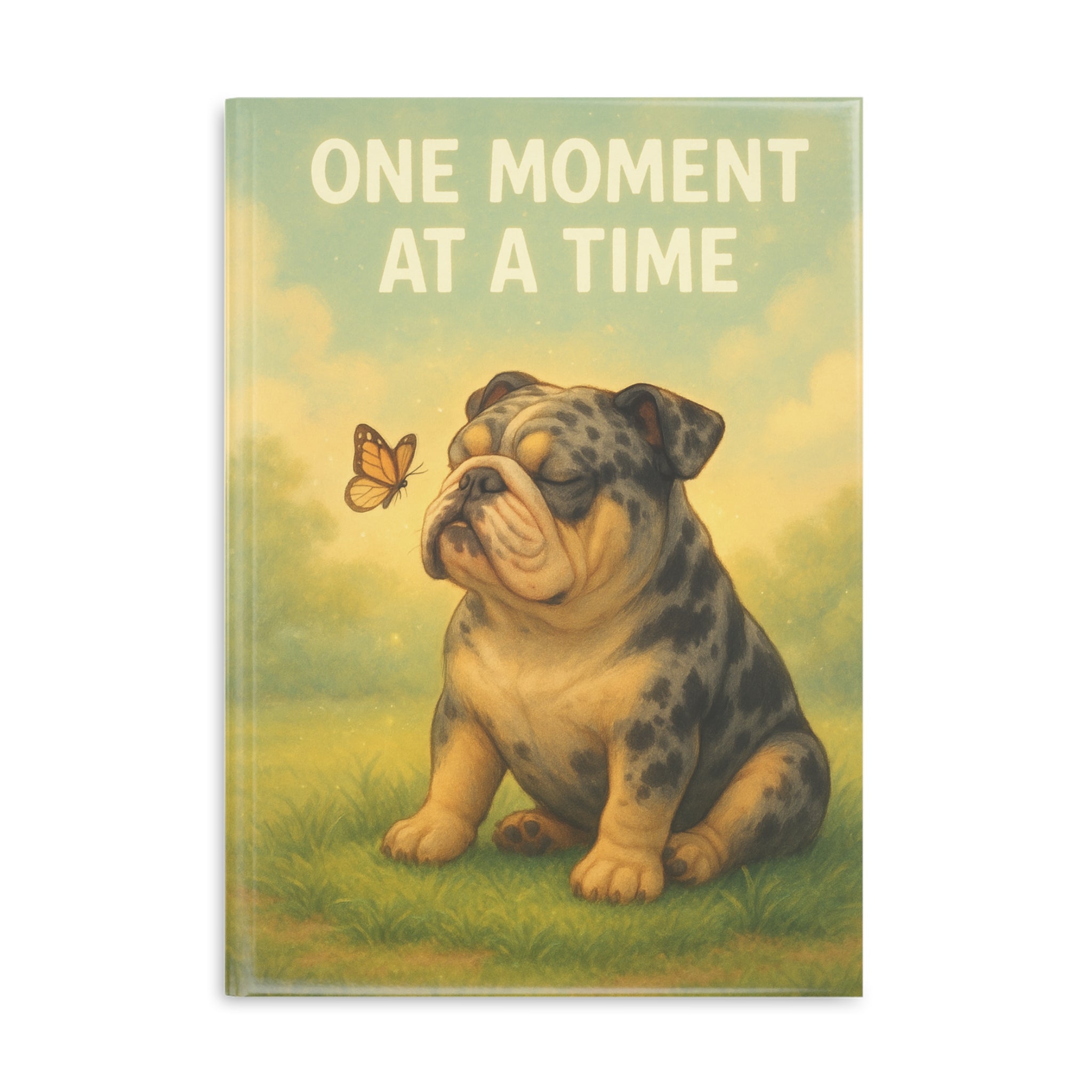 Cute Bulldog Hardcover Notebook - Inspirational Journal, Pet Lover Gift, Self-Improvement Diary, Thoughtful Writing, Study Essential