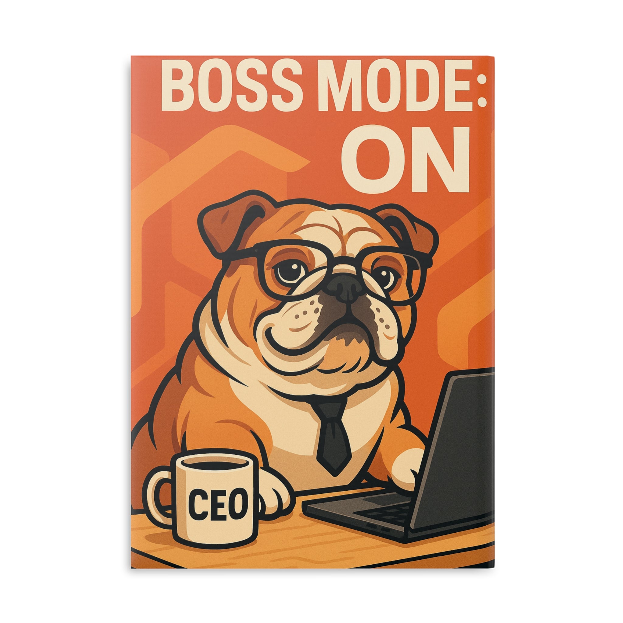 Boss Mode Hardcover Notebook - Fun Dog Design, Office Supplies for Entrepreneurs, Journal Gift, Creative Writing, Dog Lover's Gift