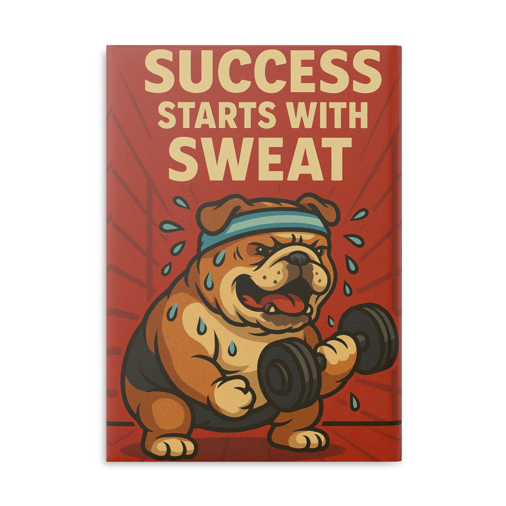 Motivational Fitness Journal, Workout Planner, Dog Lover's Notebook, Gym Log, Inspirational Stationery