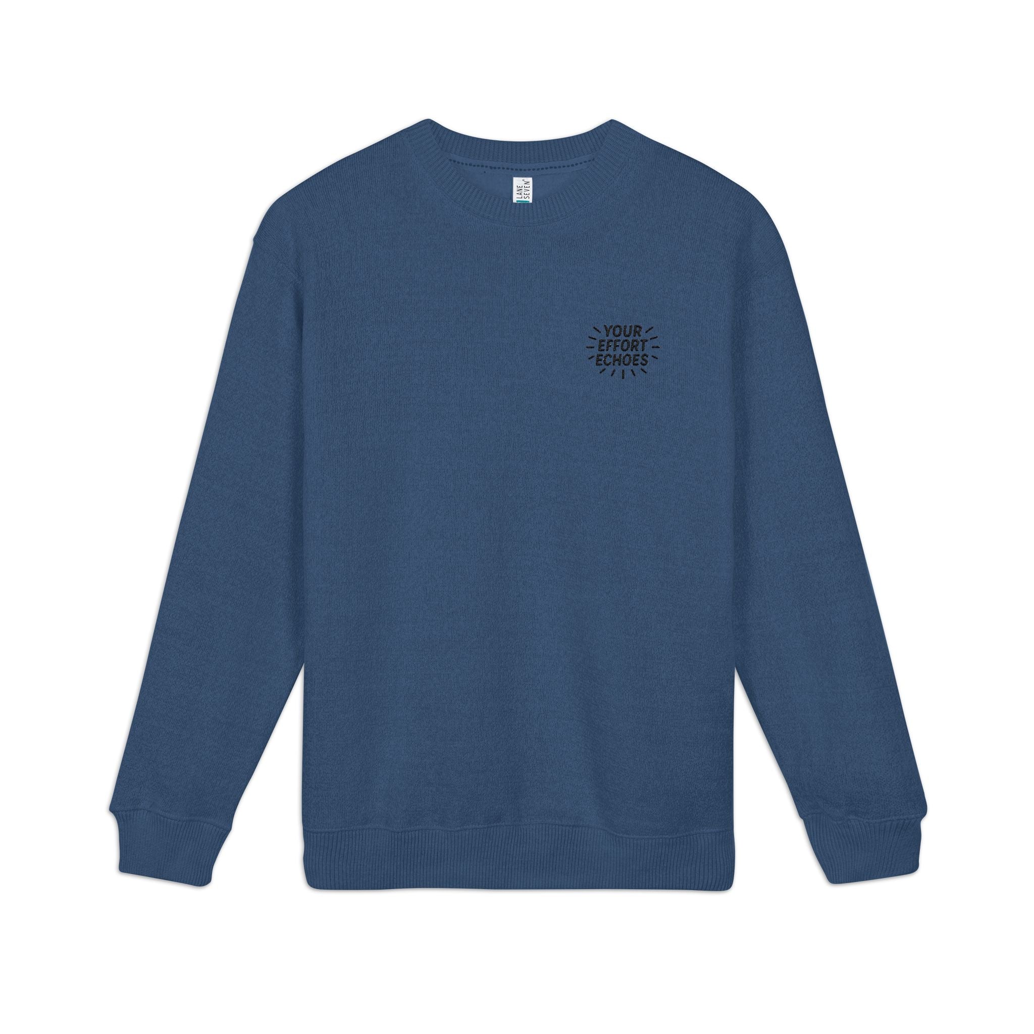 Nantucket Embroidered Crewneck Sweatshirt " Your Effort Echoes" Classic Coastal Comfort