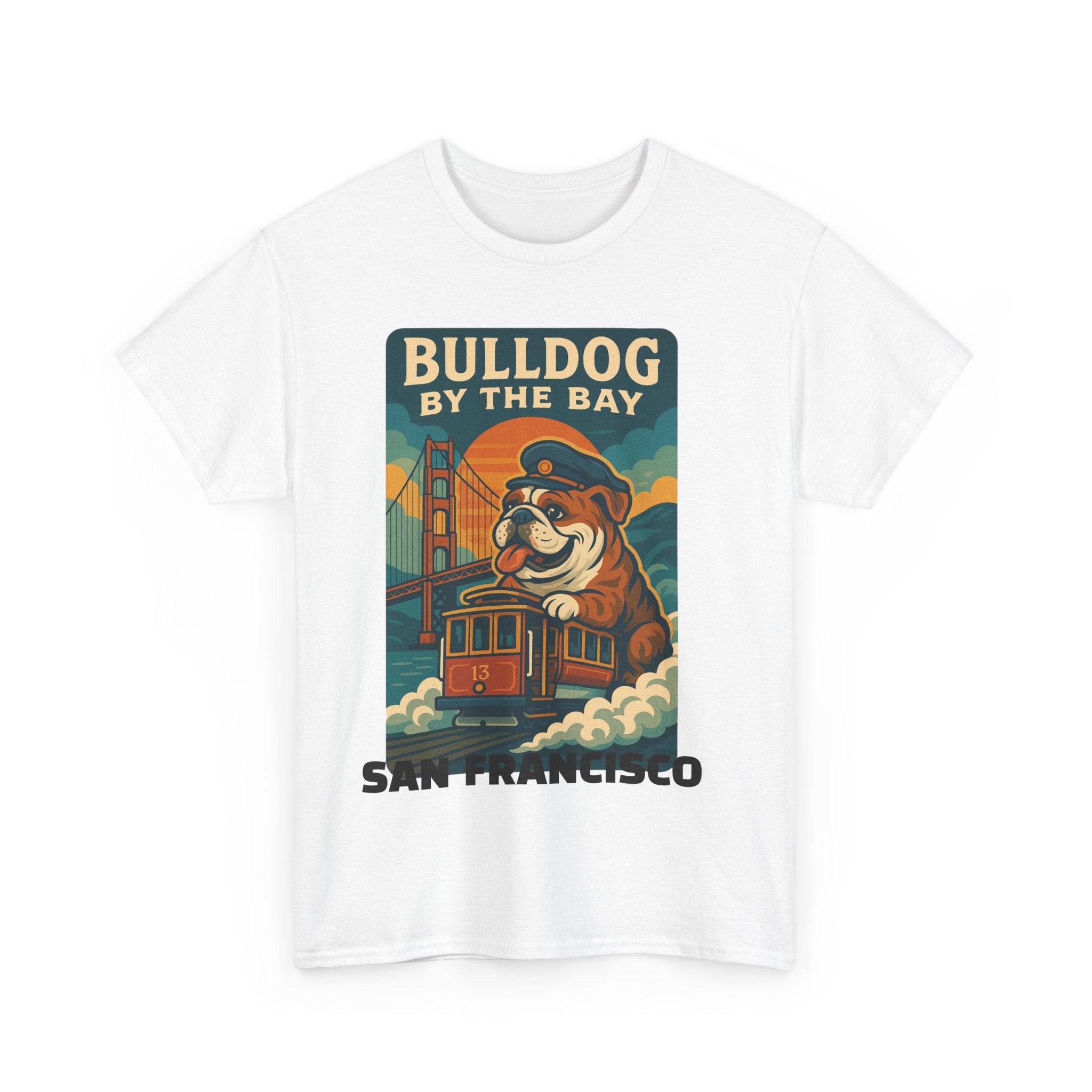 Vintage San Francisco Bulldog Tee - Unisex Heavy Cotton T-Shirt