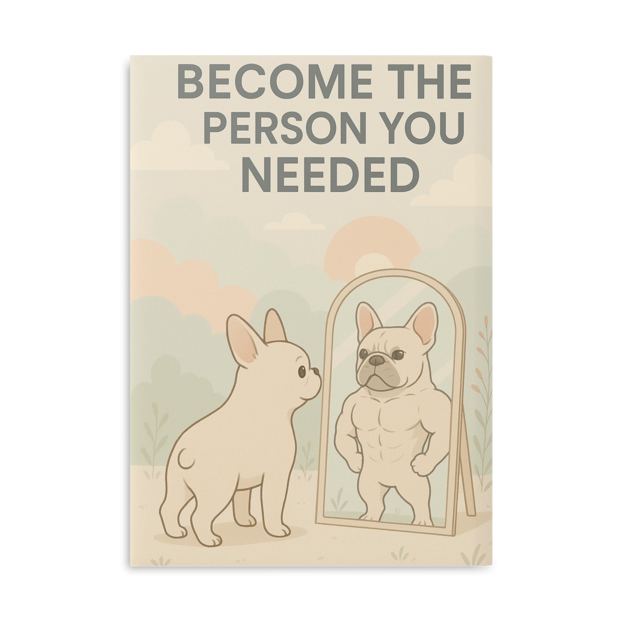 Cute Motivational Hardcover Notebook, Inspirational Journal for Dog Lovers, Gift for Friends, Cute Stationery, Unique Note Taking