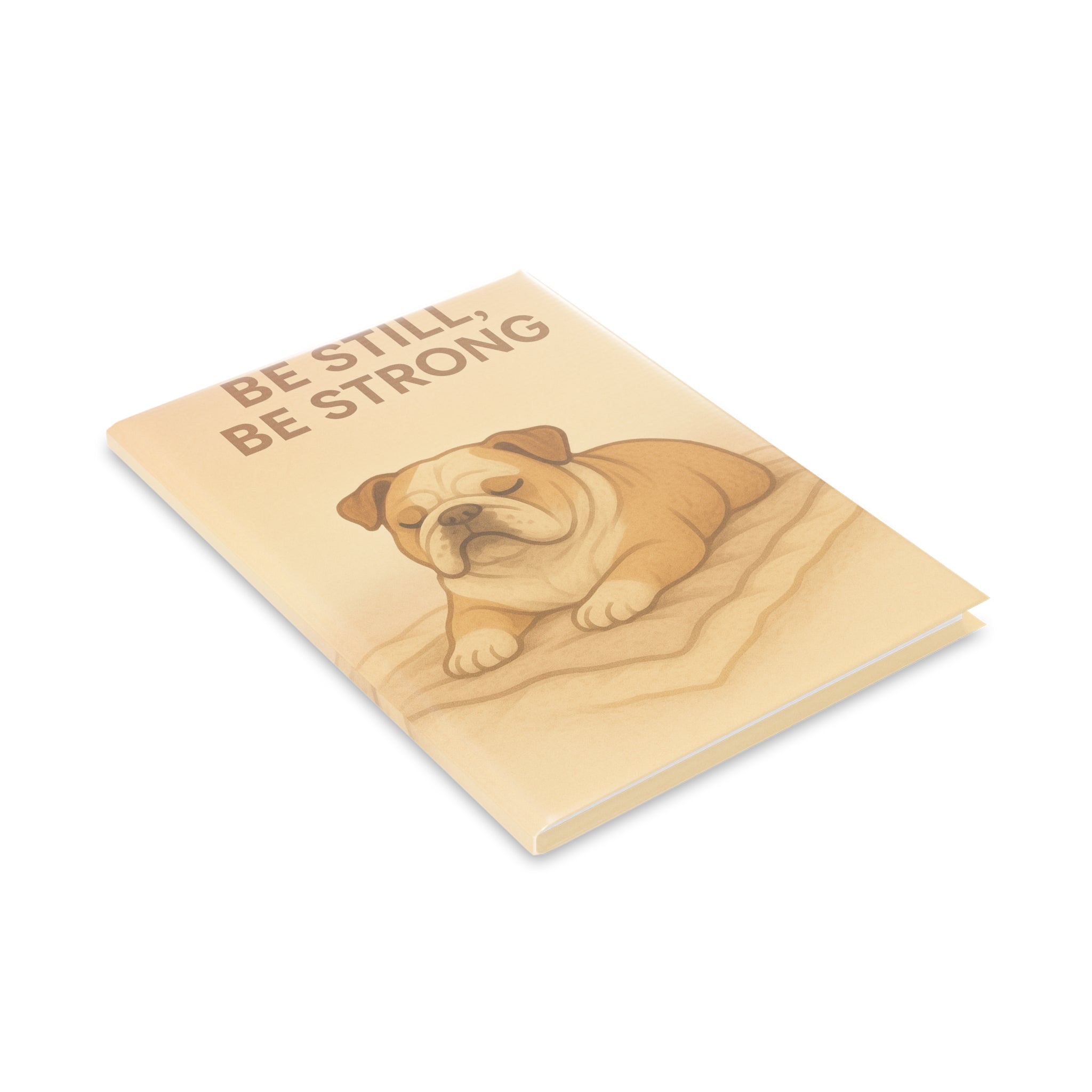 Serene Bulldog Notebook, Cute Hardcover Journal, Inspirational Gift, Pet Lovers Stationery, Motivational Writing Pad