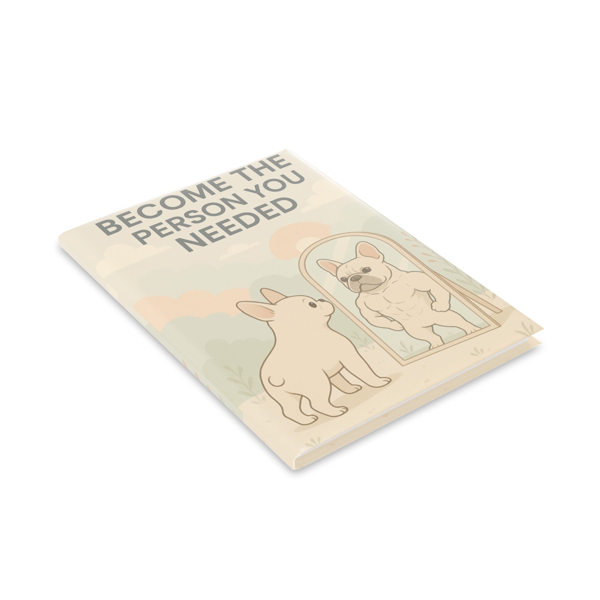 Cute Motivational Hardcover Notebook, Inspirational Journal for Dog Lovers, Gift for Friends, Cute Stationery, Unique Note Taking