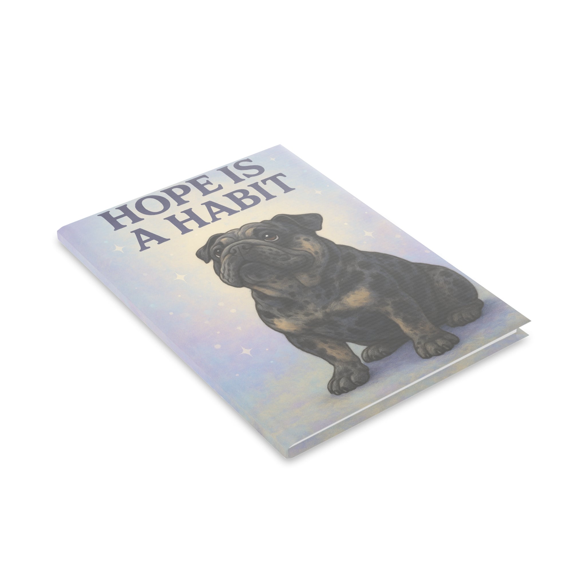 Inspirational Hardcover Notebook - Hope is a Habit, Motivational Journal, Gift for Dog Lovers, Cute Stationery, Writing Pad