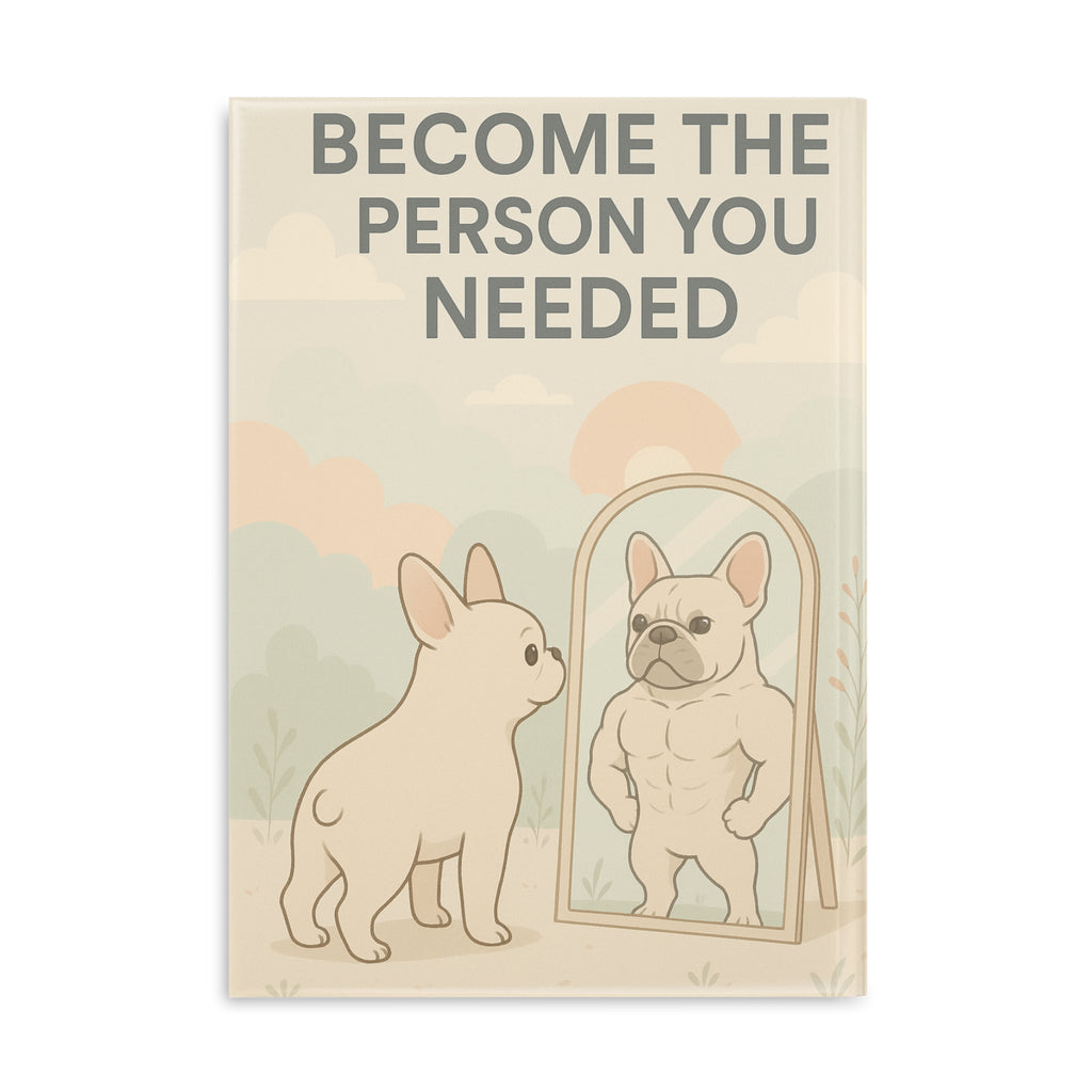 Cute Motivational Hardcover Notebook, Inspirational Journal for Dog Lovers, Gift for Friends, Cute Stationery, Unique Note Taking