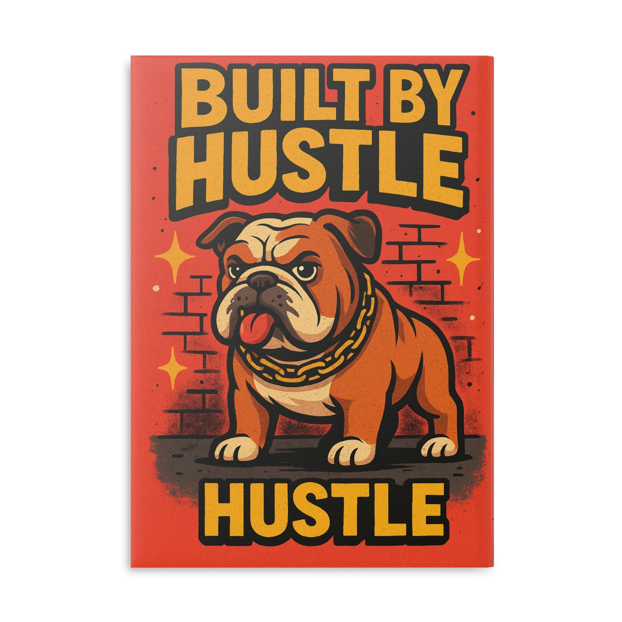 Motivational Hardcover Notebook, Creative Journal, Hustle Themed Stationery, Gift for Entrepreneurs, Diary with Puffy Covers