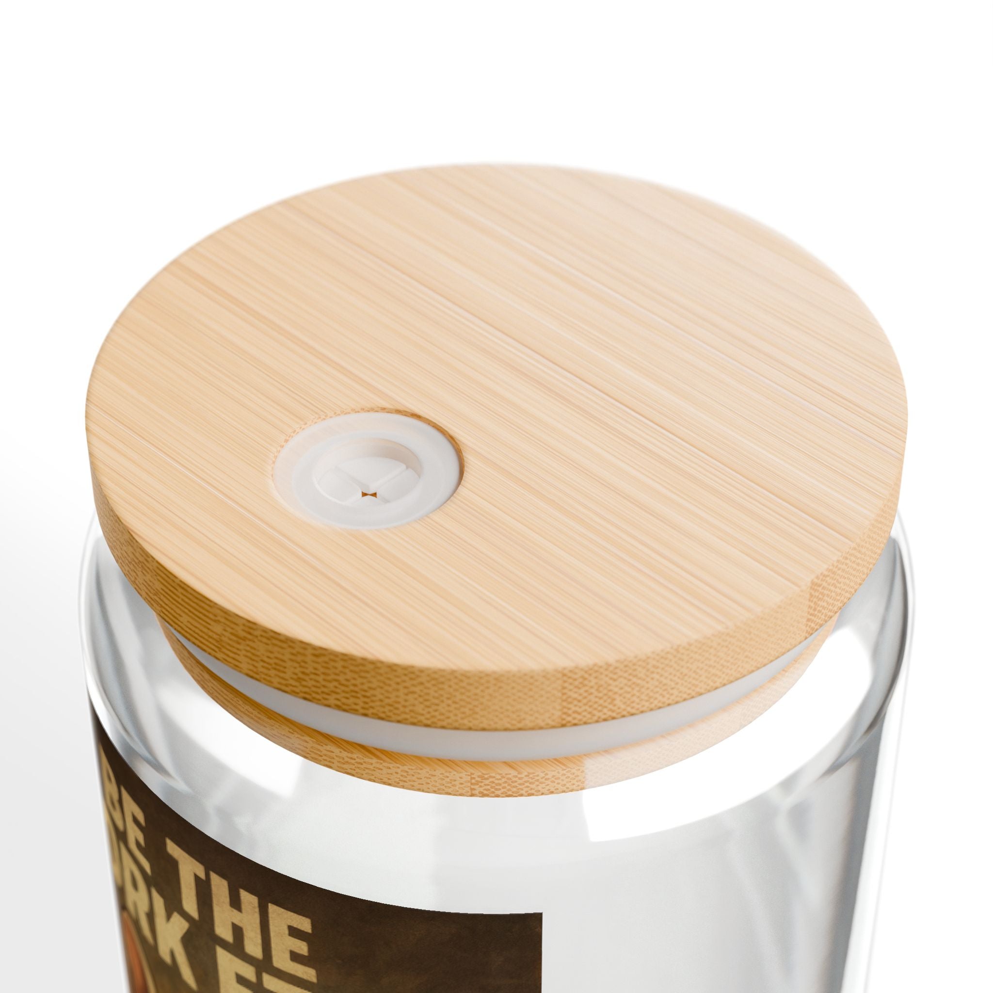 Be The Work Ethic Sipper Glass – 16oz Motivational Drink Tumbler with Straw