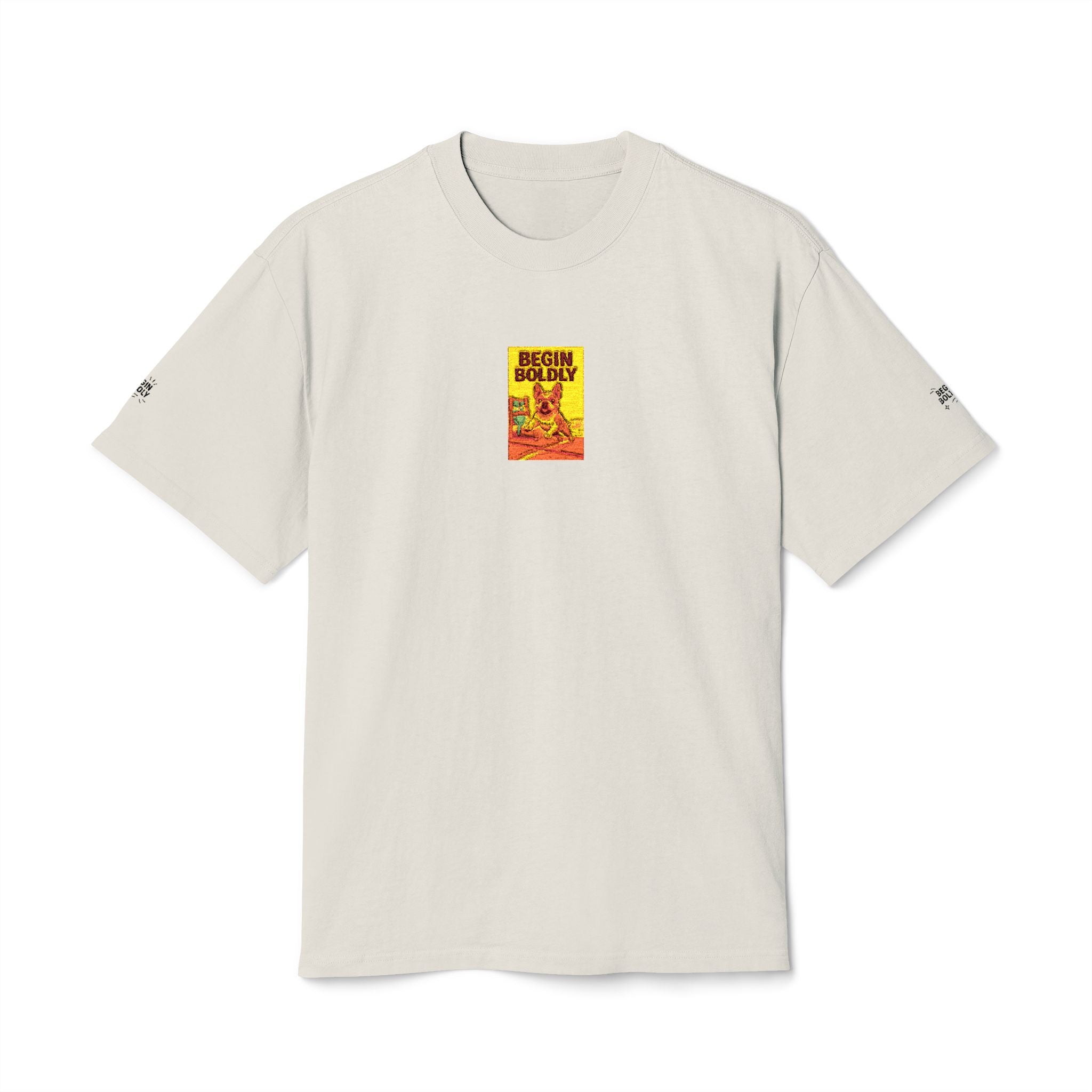 Graphic "Begin Boldly" Sunset l Design Tee