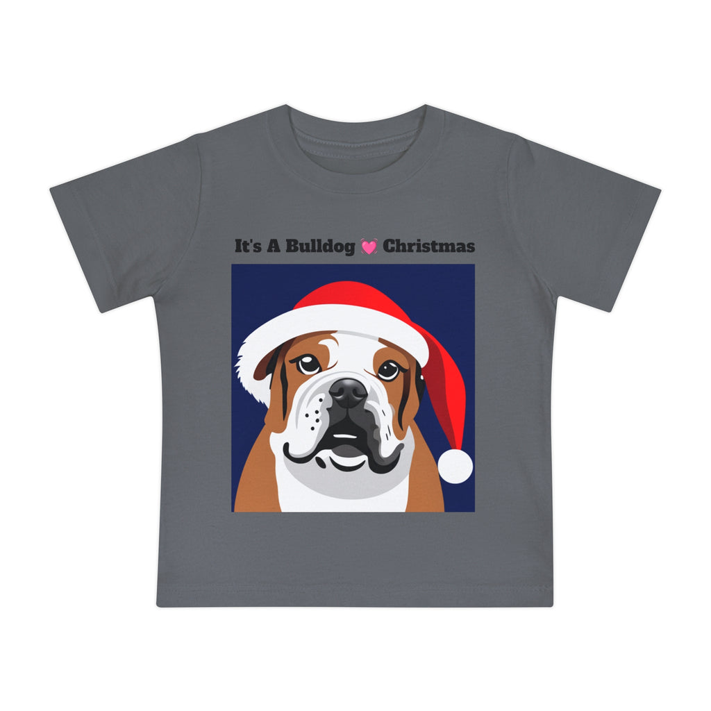 It's A Bulldog Lover Christmas Baby Short Sleeve T-Shirt