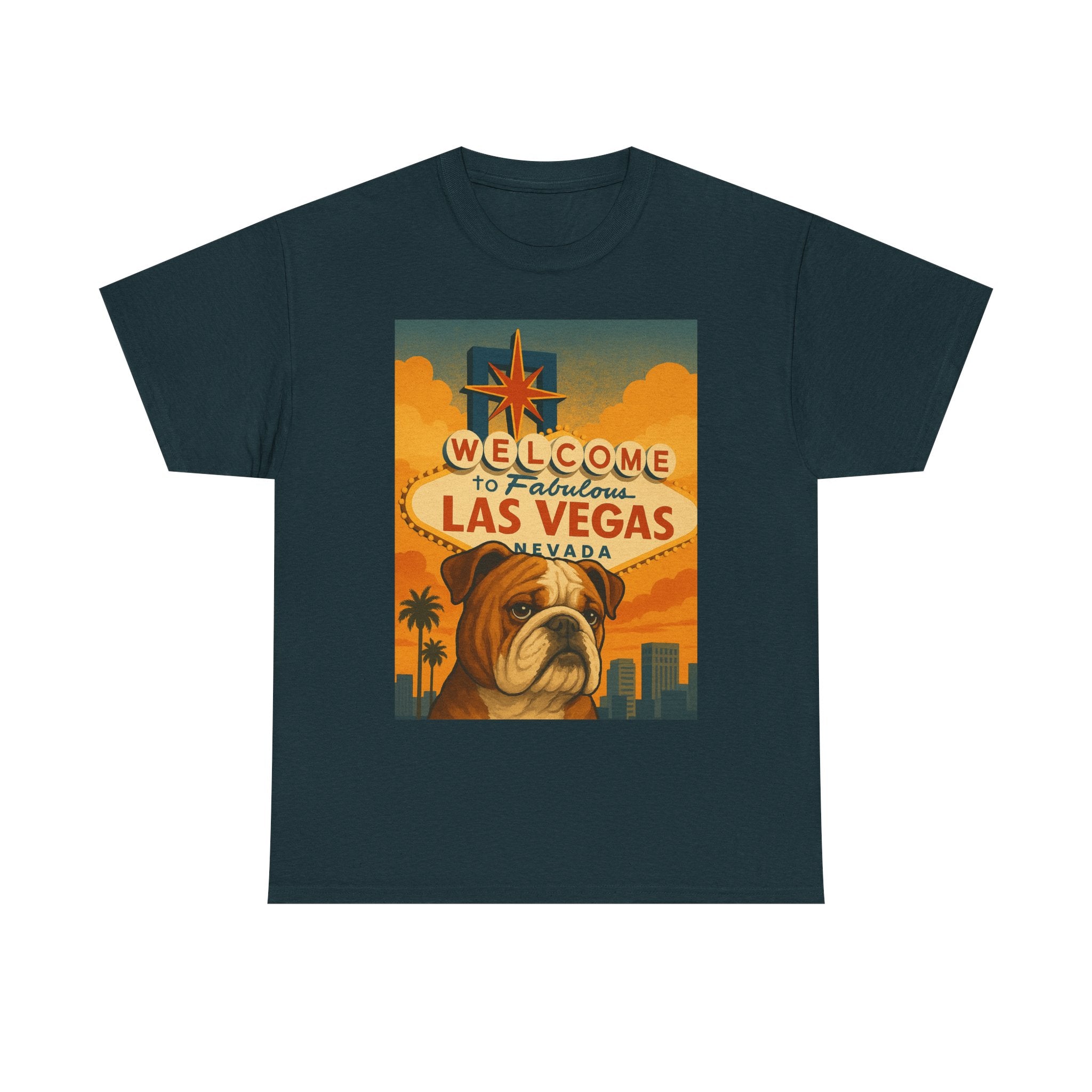Vintage Las Vegas Bulldog Unisex Heavy Cotton Tee