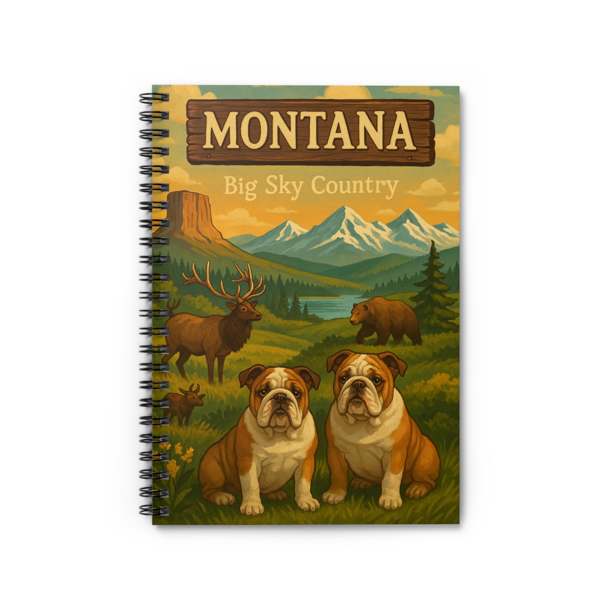 Montana Adventure Spiral Notebook - Unique Wildlife Design, Journaling, Note-taking, Gift for Nature Lovers, School Supplies, Travel [...]