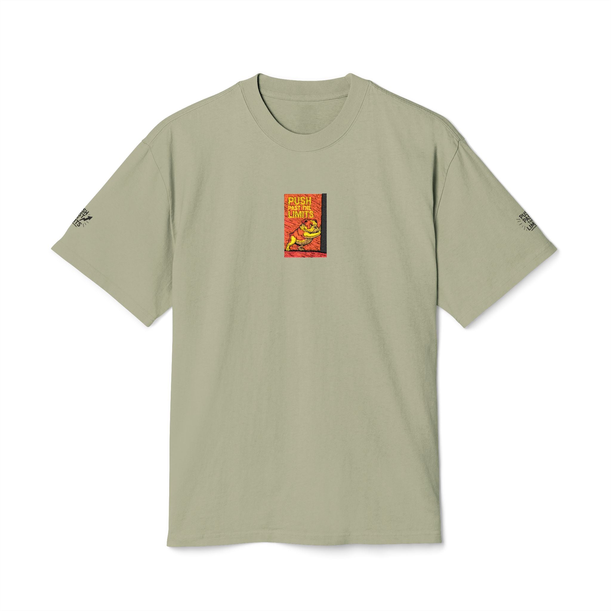 Vintage 'Push Past The Limit' T-Shirt  Small Chest Graphic, Sleeve Accents Tee