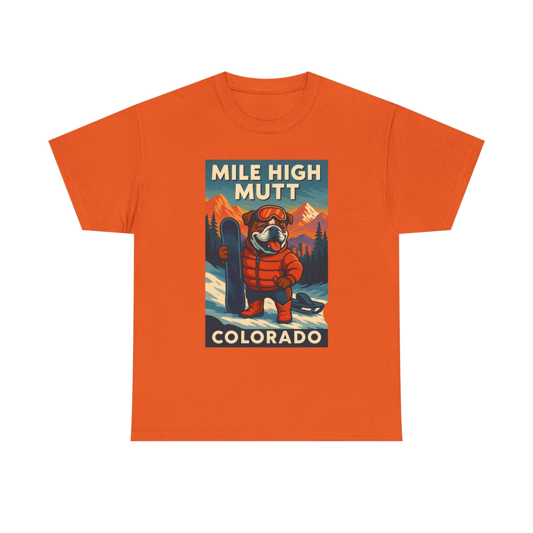 Mile High Mutt Unisex Heavy Cotton Tee Colorado Ski Adventure Shirt