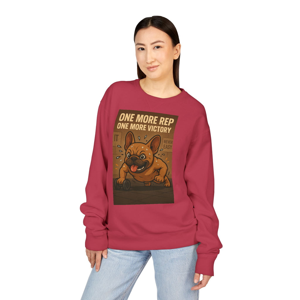 French Bulldog Gym Motivation Sweatshirt, Workout Apparel, Pet Lover Gift, Dog Owner Hoodie, Fitness Sweater, Cute Frenchie Jumper