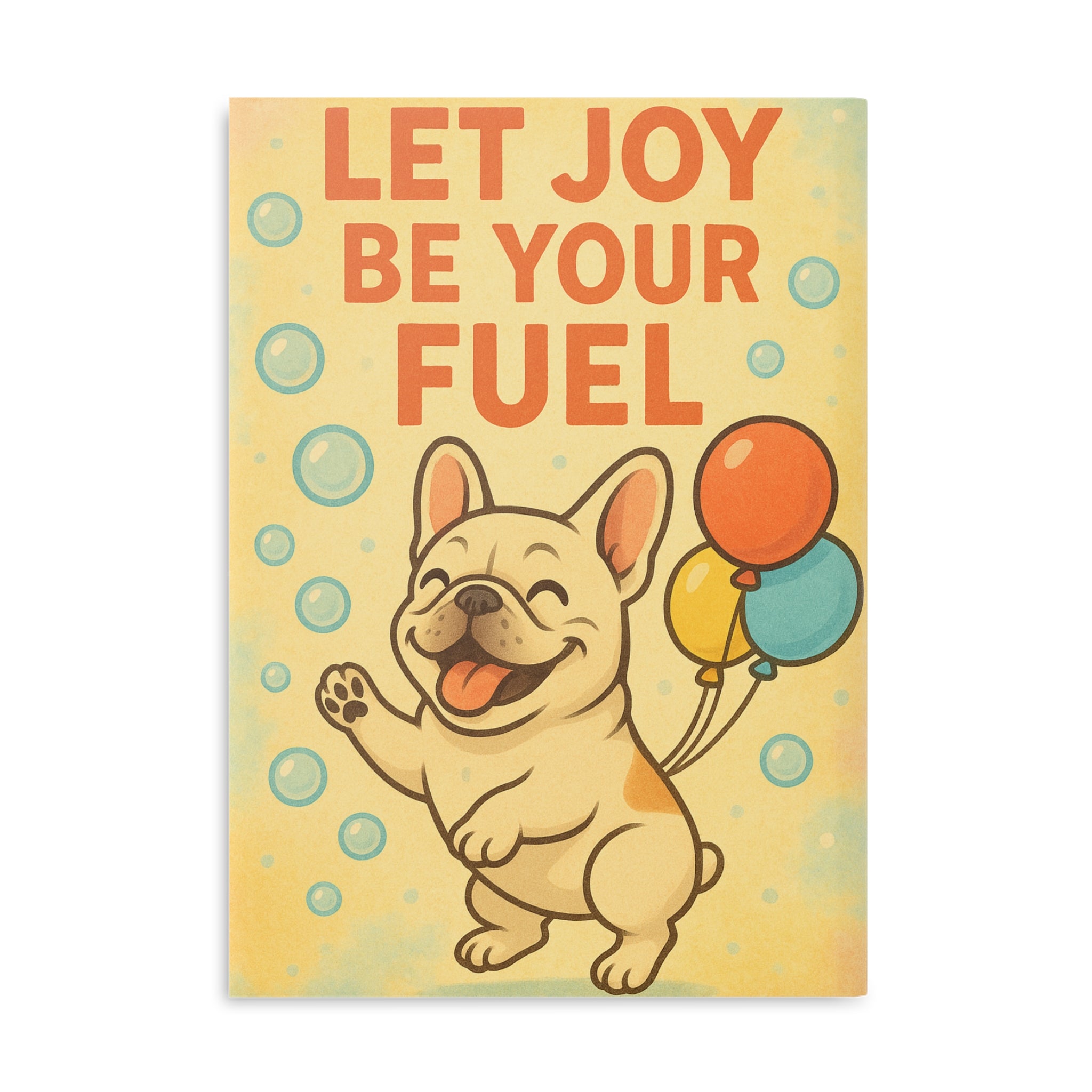 Joyful Dog-Themed Hardcover Notebook, Cute Journaling Gift, Office Supplies, Inspirational Quote, Perfect for Dog Lovers, Back-to-School