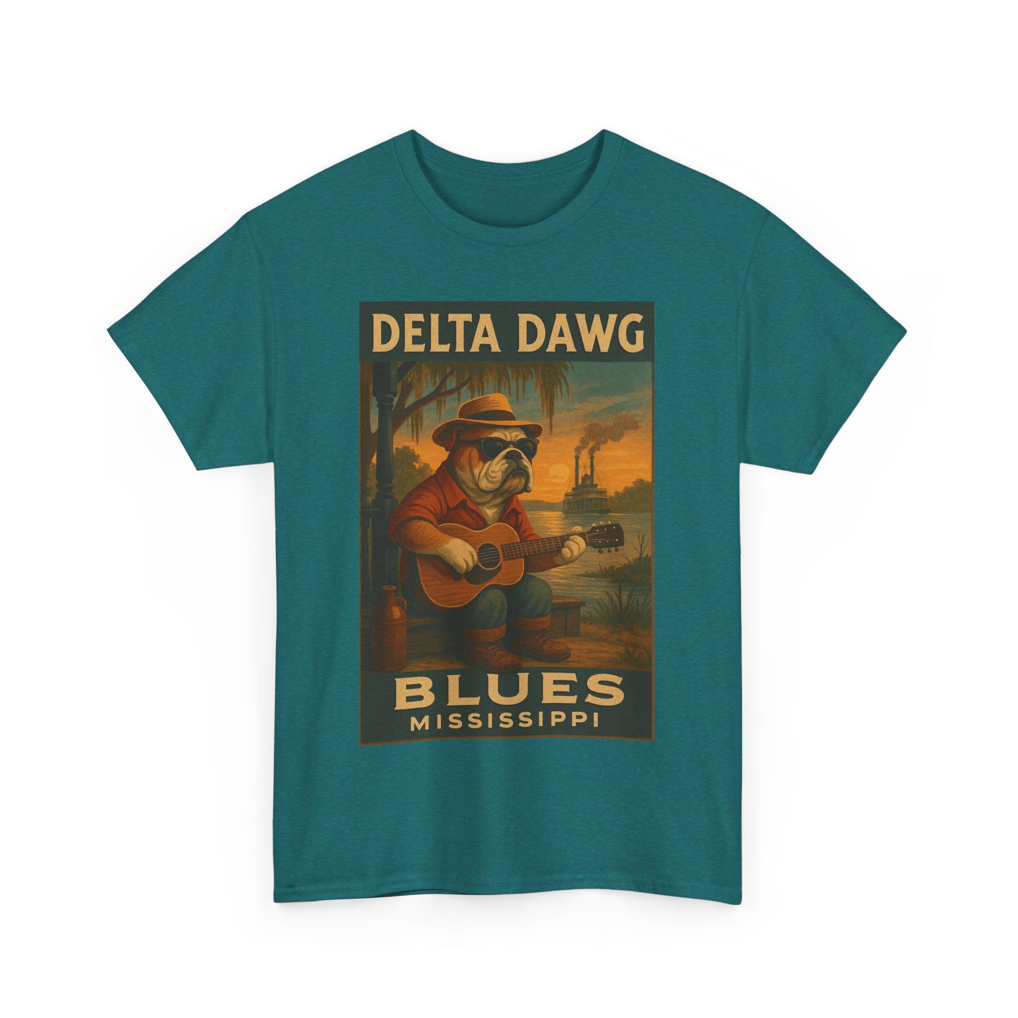 Mississippi Delta Dawg Blues Unisex Heavy Cotton Tee