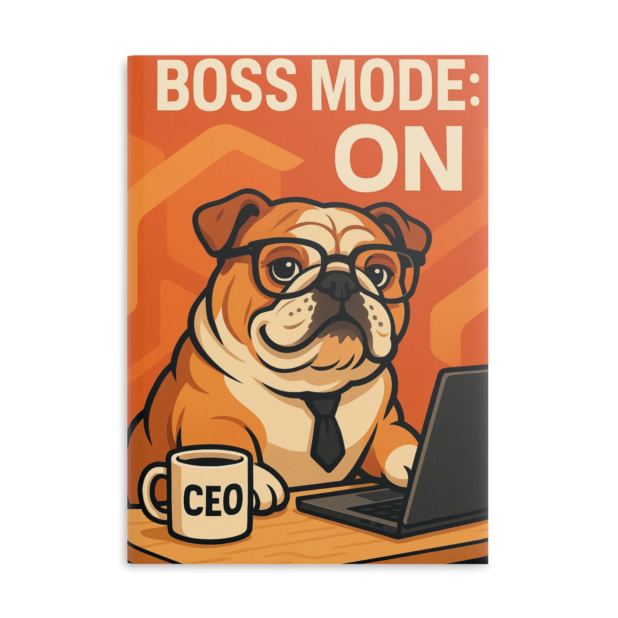 Boss Mode Hardcover Notebook - Fun Dog Design, Office Supplies for Entrepreneurs, Journal Gift, Creative Writing, Dog Lover's Gift