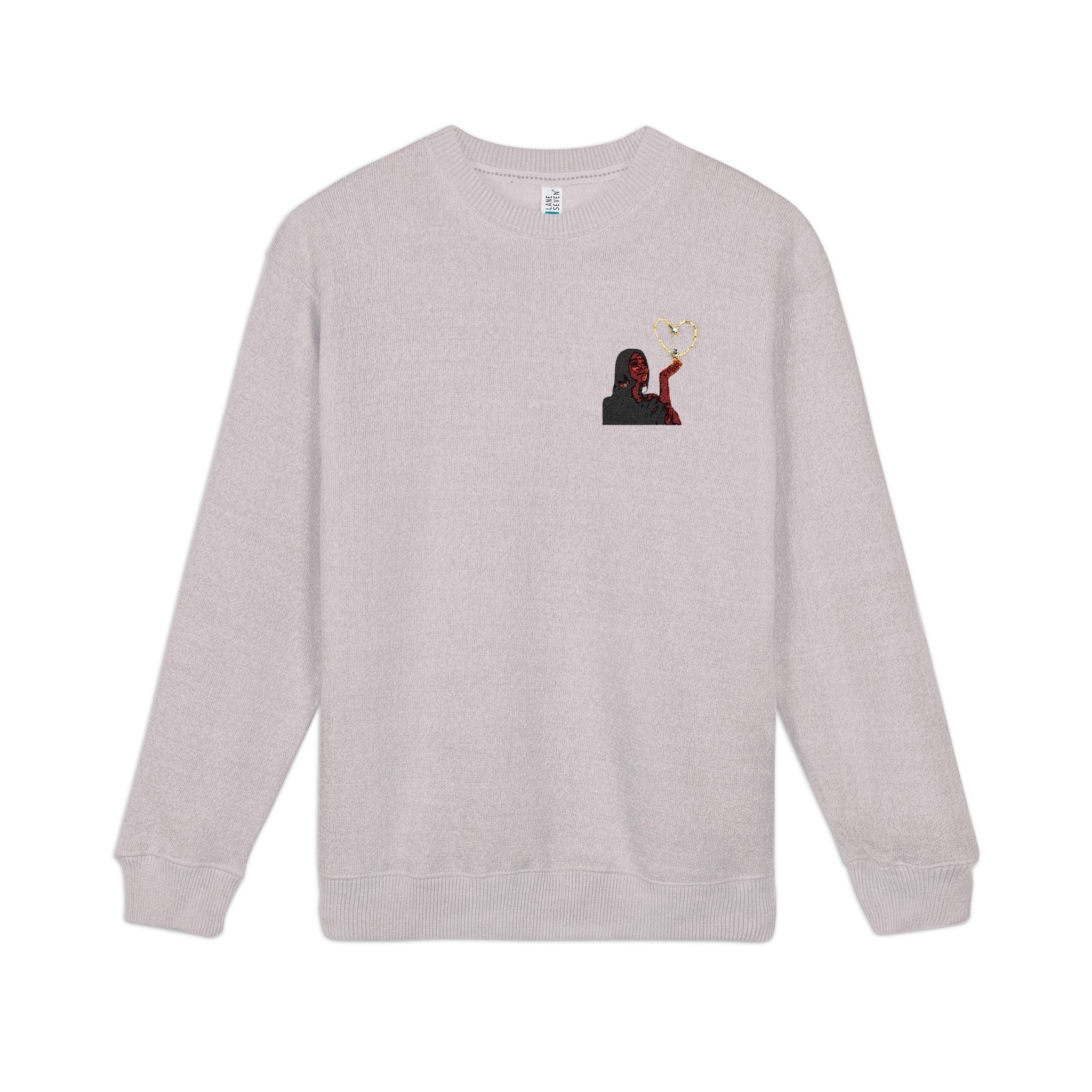 Embroidered Nantucket Cozy Heart Crewneck Sweatshirt