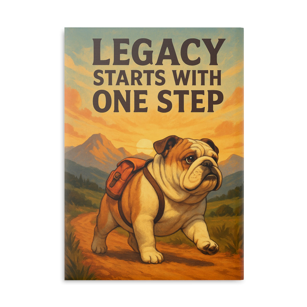 Legacy Bulldog Hardcover Notebook, Inspirational Journal for Dog Lovers, Gift for Students, Writers, and Pet Owners