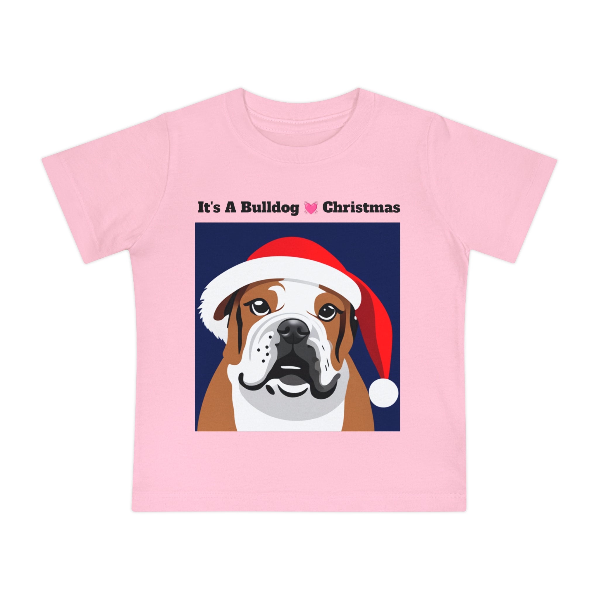 It's A Bulldog Lover Christmas Baby Short Sleeve T-Shirt