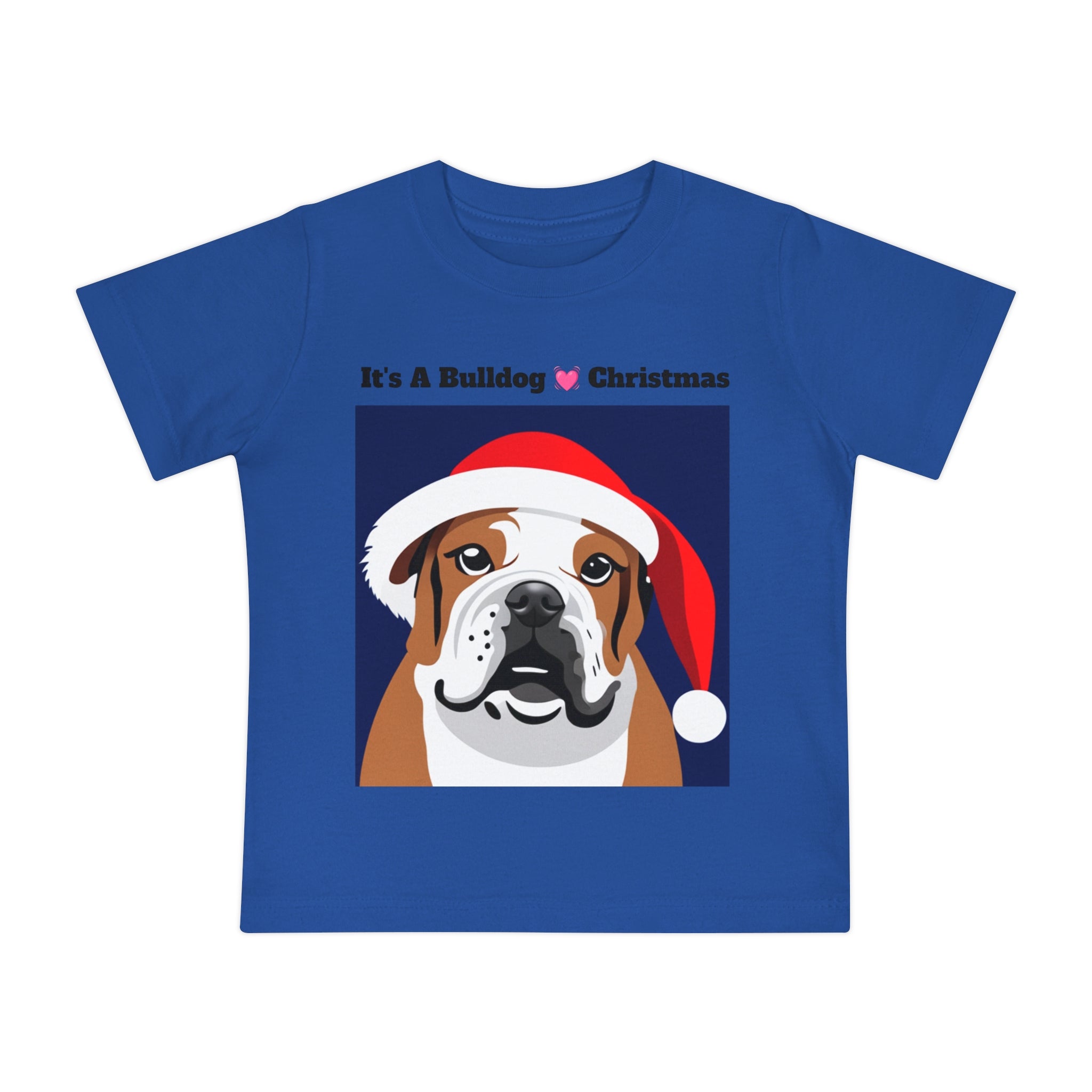 It's A Bulldog Lover Christmas Baby Short Sleeve T-Shirt