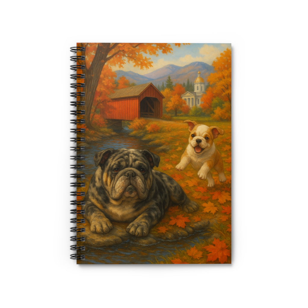 Autumn Pet-Themed Spiral Notebook - Perfect for Dog Lovers, Journaling, Fall Decor, Gift Idea, Creative Writing