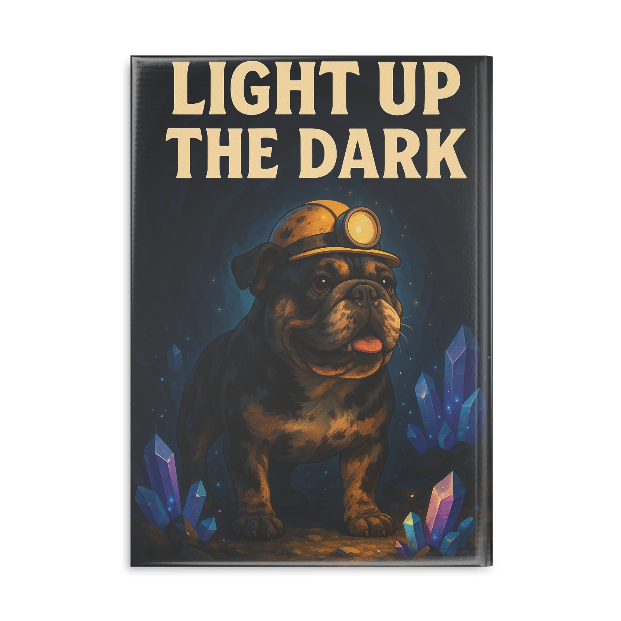Light Up the Dark Hardcover Notebook, Cute Dog Journal, Puffy Cover Notebook, Gift for Dog Lovers, Inspirational Notepad