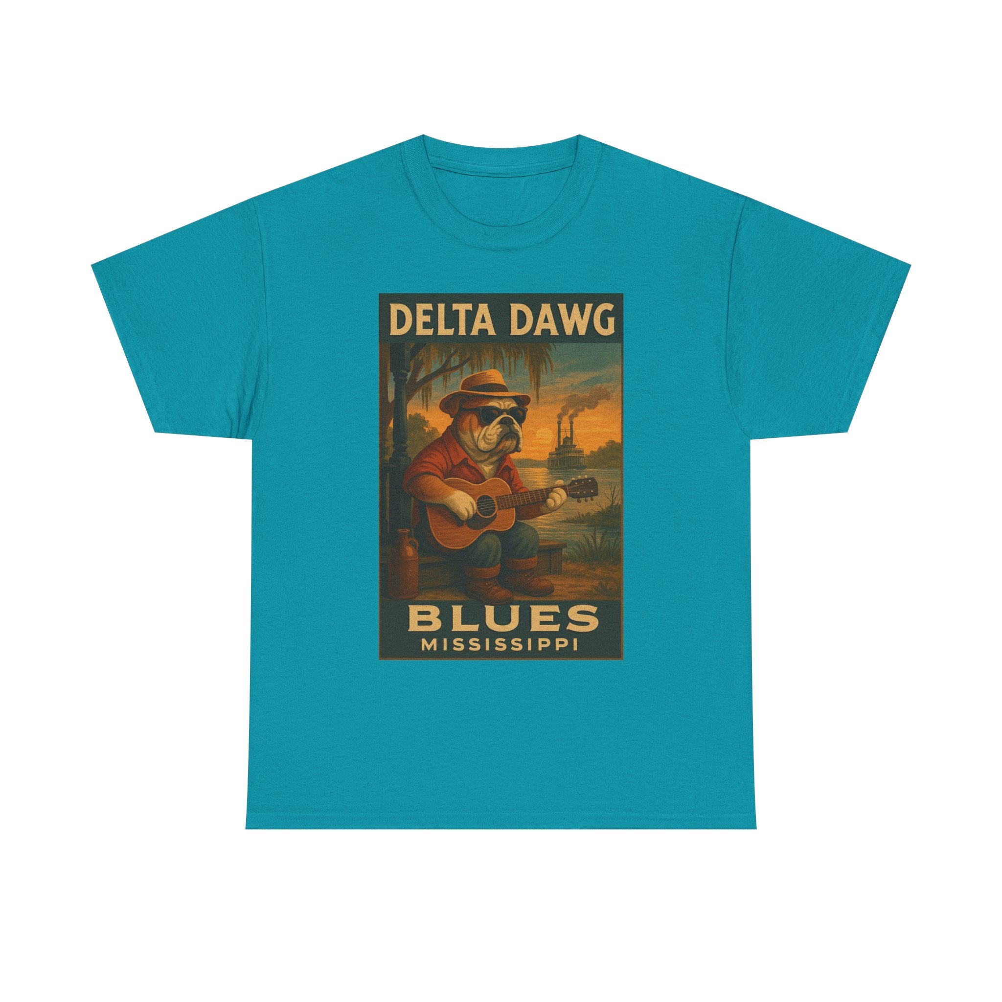 Mississippi Delta Dawg Blues Unisex Heavy Cotton Tee