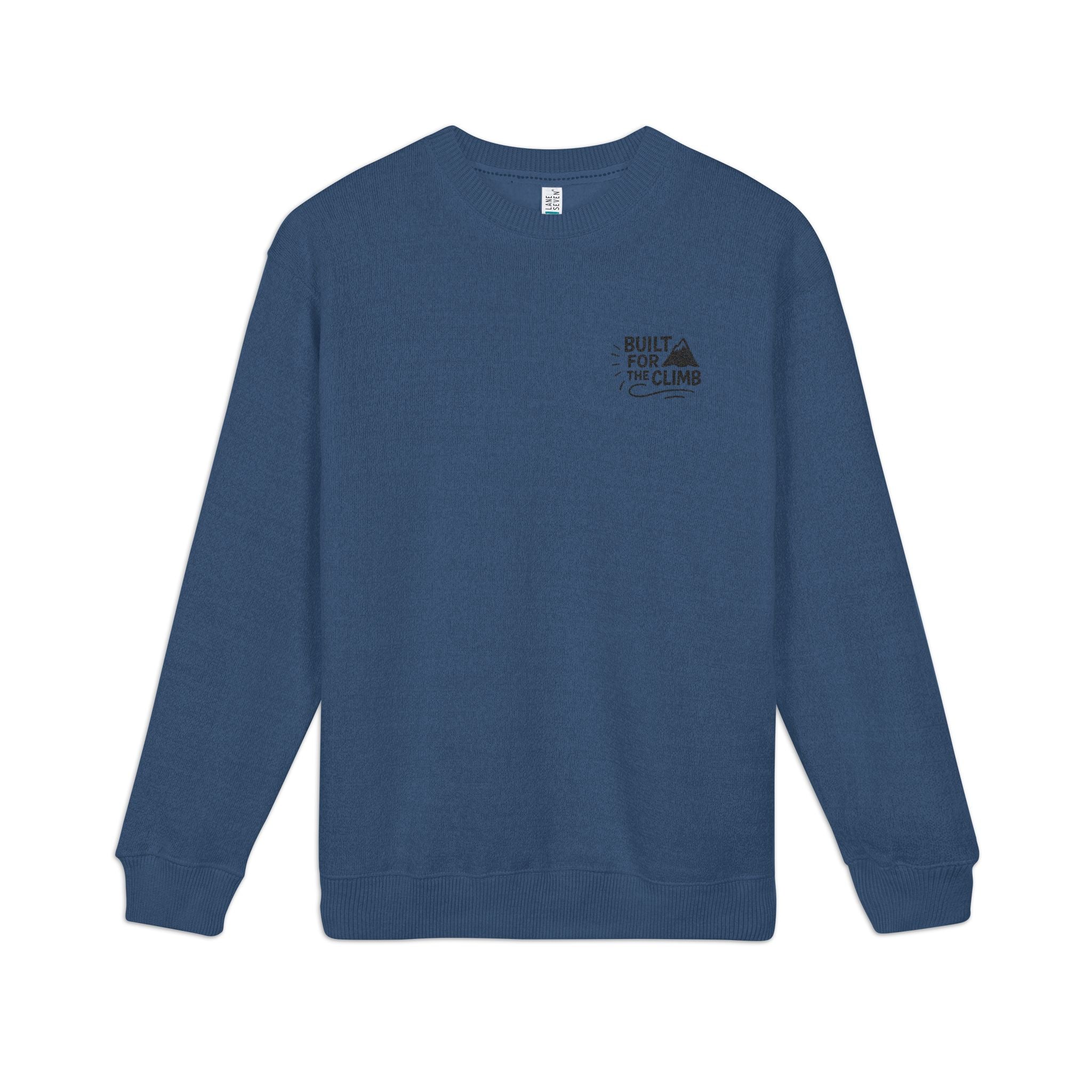 Nantucket Embroidered Crewneck "Built For The Climb" Sweatshirt Classic Cozy Island Tee