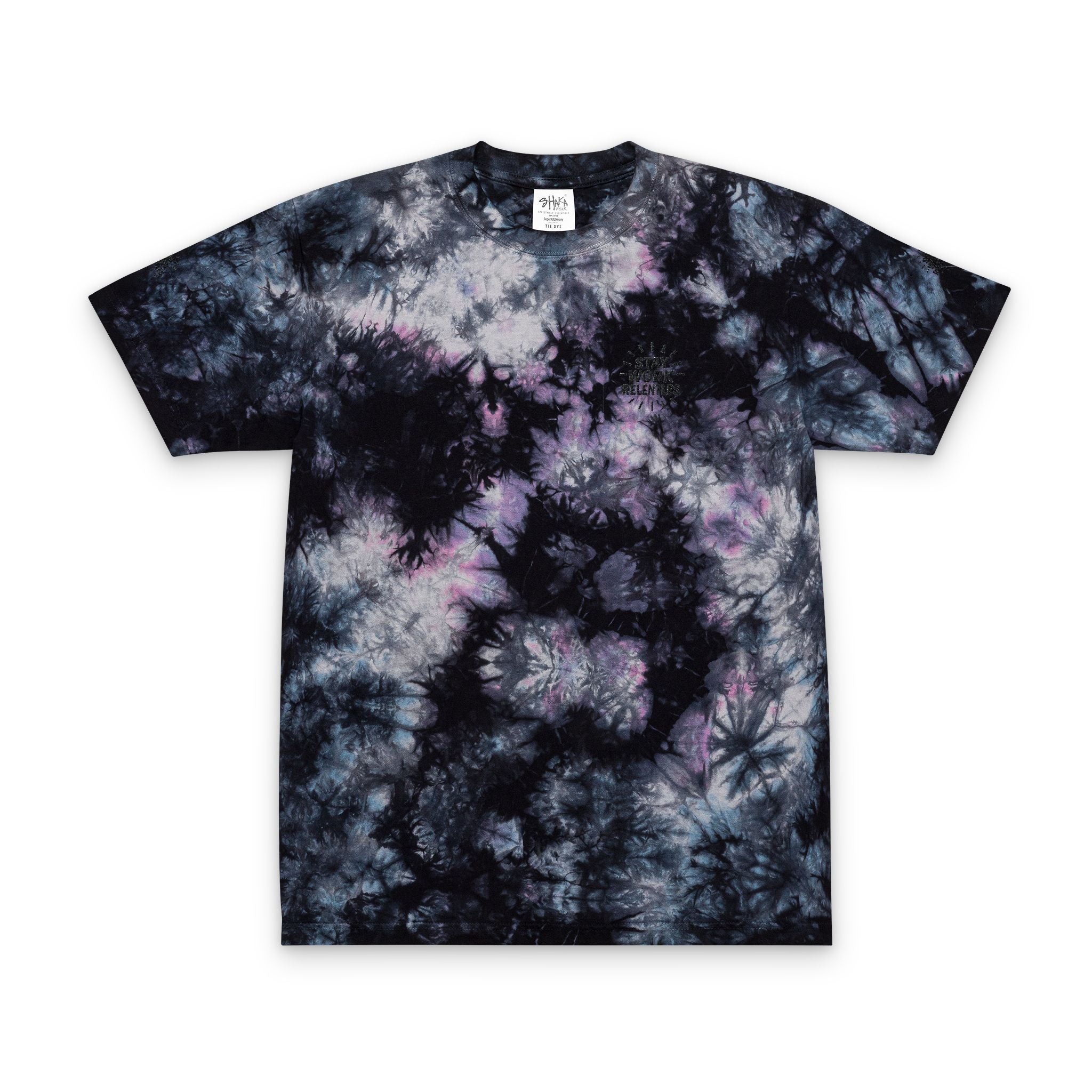 Tie-Dye Spiral Oversized T-Shirt Stay Work Relentless Rainbow Embroidered Spiral Tee