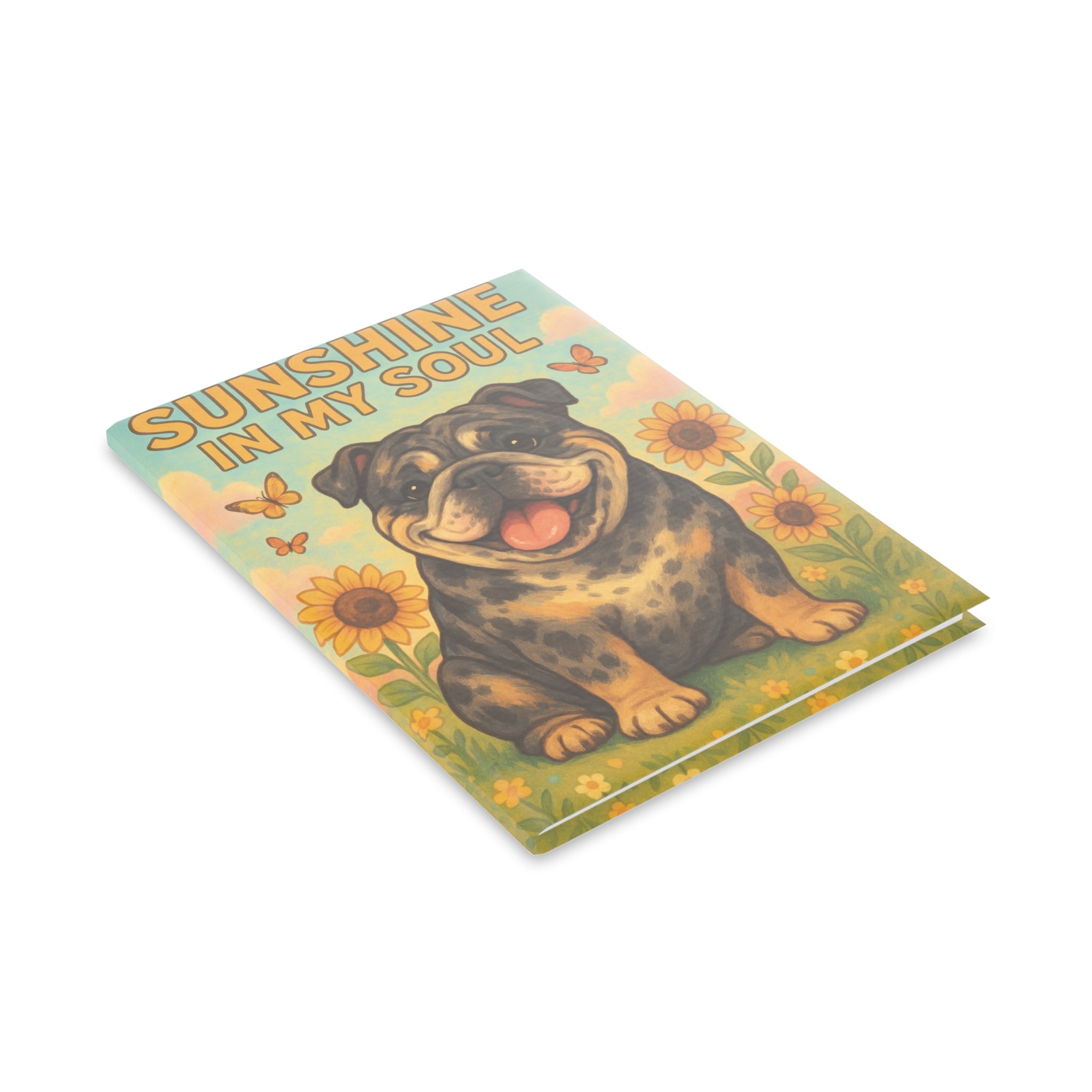 Cheerful Dog-Themed Hardcover Notebook, Journaling, Gifts for Pet Lovers, Sunshine in My Soul, Cute Stationery, School Supplies