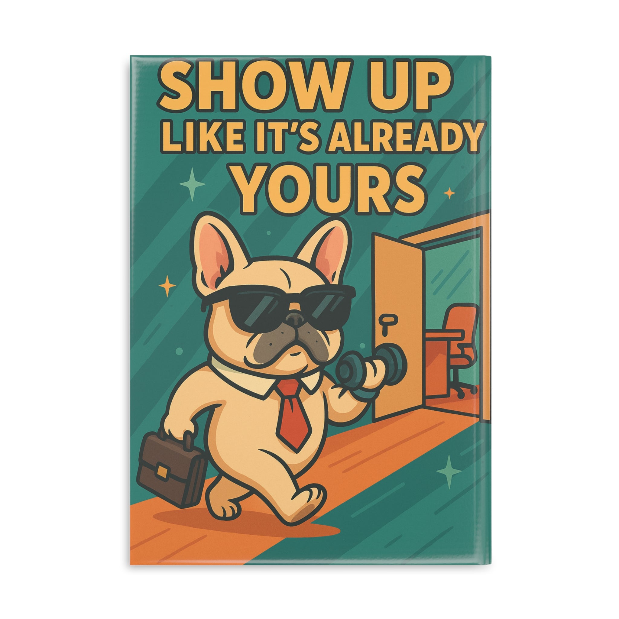 Motivational Hardcover Notebook, Dog Lover's Journal, Gift for Students, Office Supplies, Positive Affirmation Diary