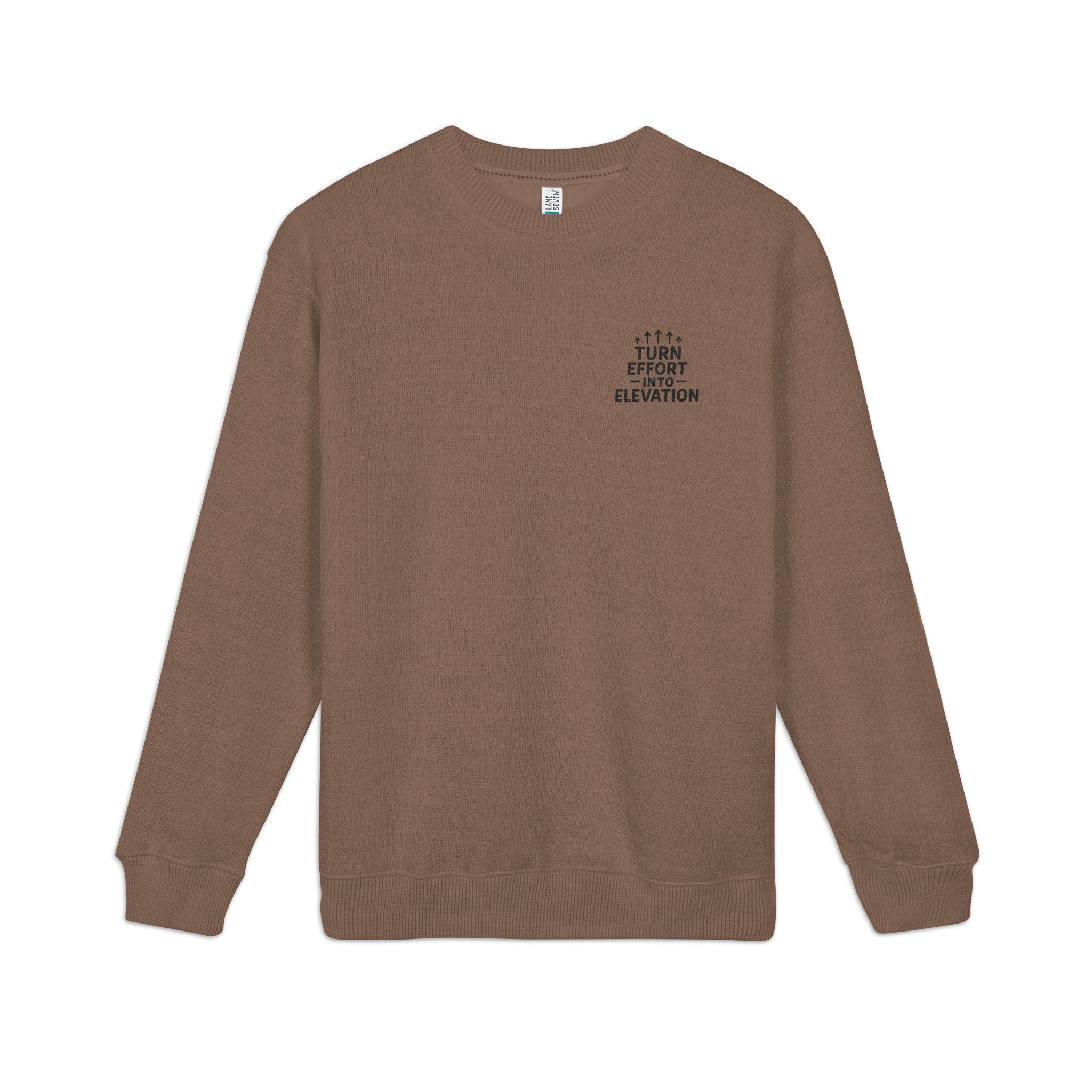 Nantucket Embroidered Crewneck Sweatshirt "Turn Effort Into Elevation" Classic Harbor Logo