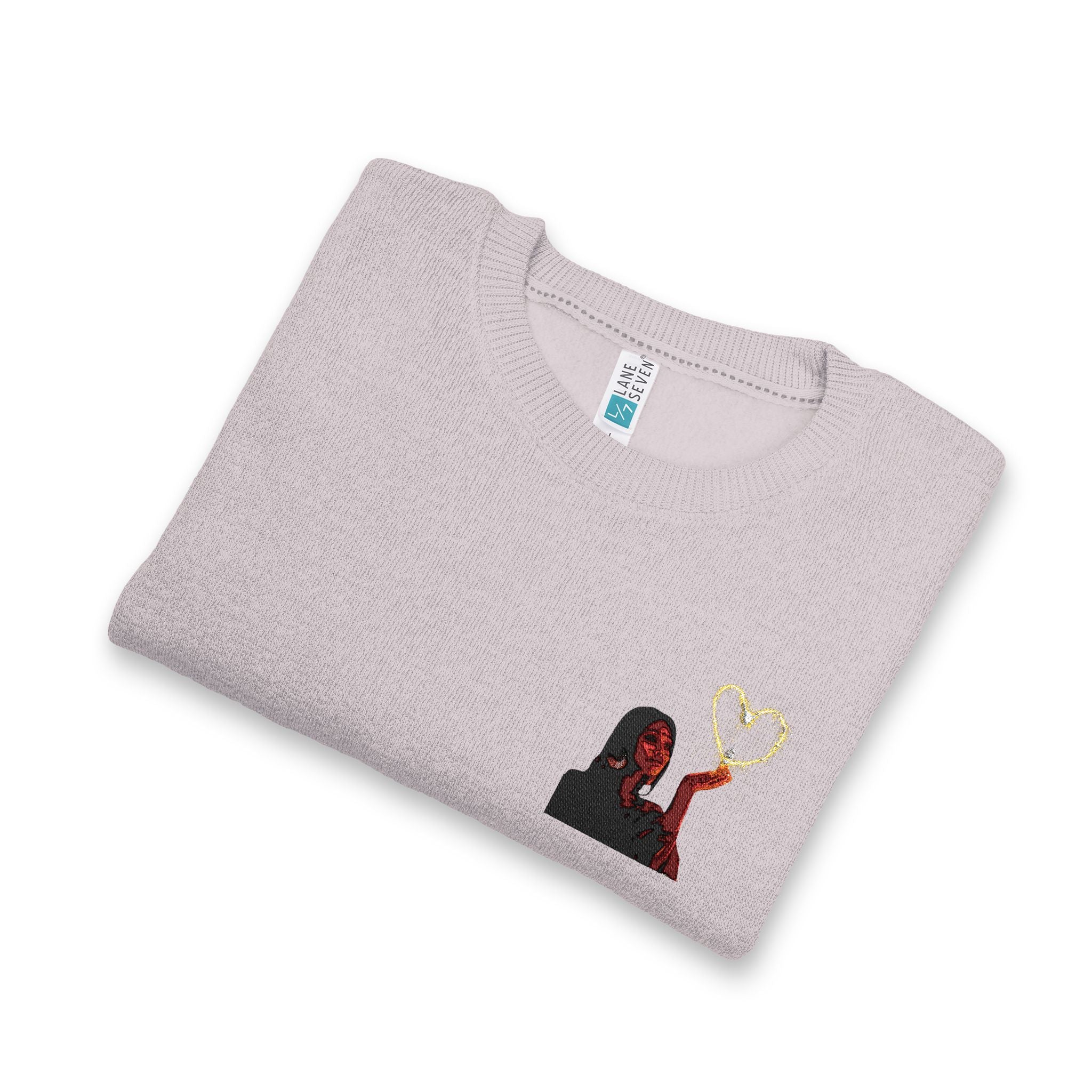 Embroidered Nantucket Cozy Heart Crewneck Sweatshirt