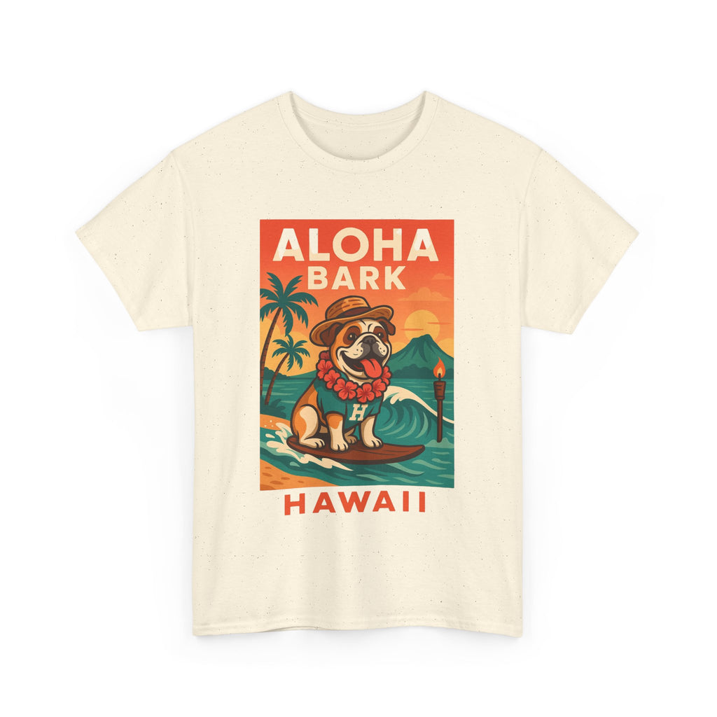 Aloha Bark Hawaii Unisex Heavy Cotton Tee Fun Summer Vibes for Dog Lovers