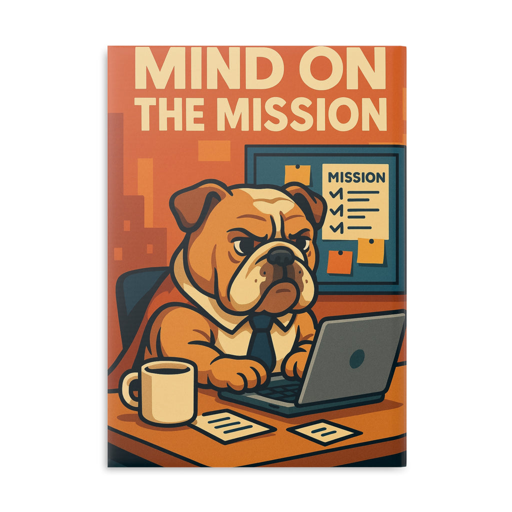 Professional Dog-Themed Hardcover Notebook, Mind on the Mission Writing Journal, Cute Dog Notebook, Gift for Dog Lovers, Puppy [...]