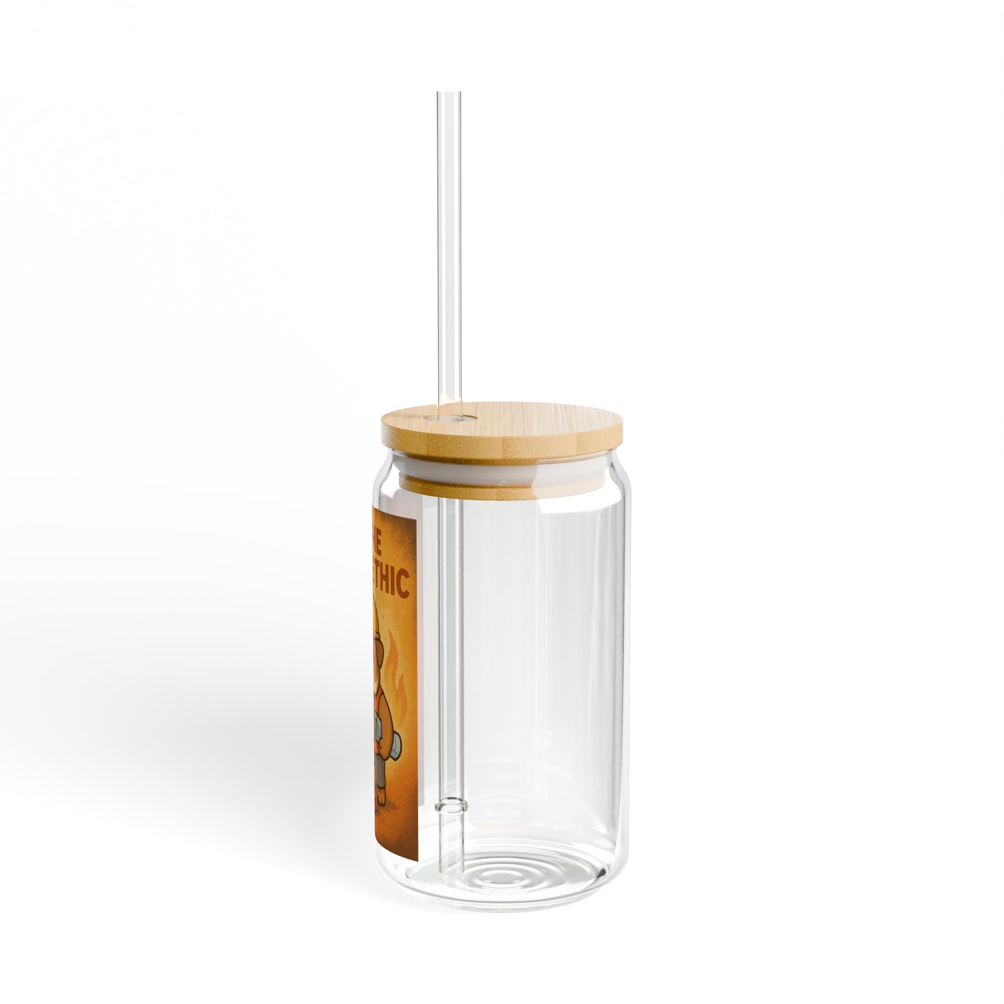 Be The Work Ethic Sipper Glass - 16oz Construction Worker Motivational Drinkware