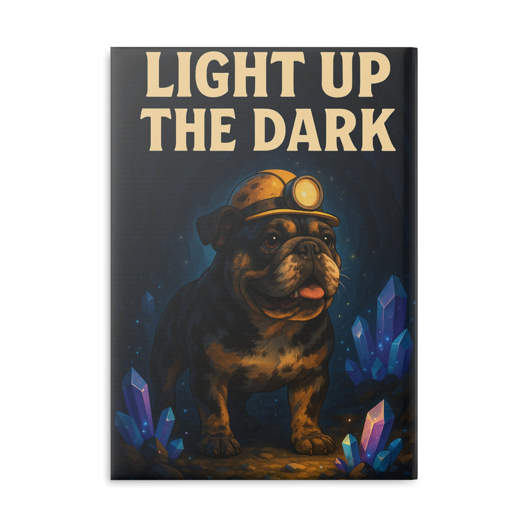 Light Up the Dark Hardcover Notebook, Cute Dog Journal, Puffy Cover Notebook, Gift for Dog Lovers, Inspirational Notepad