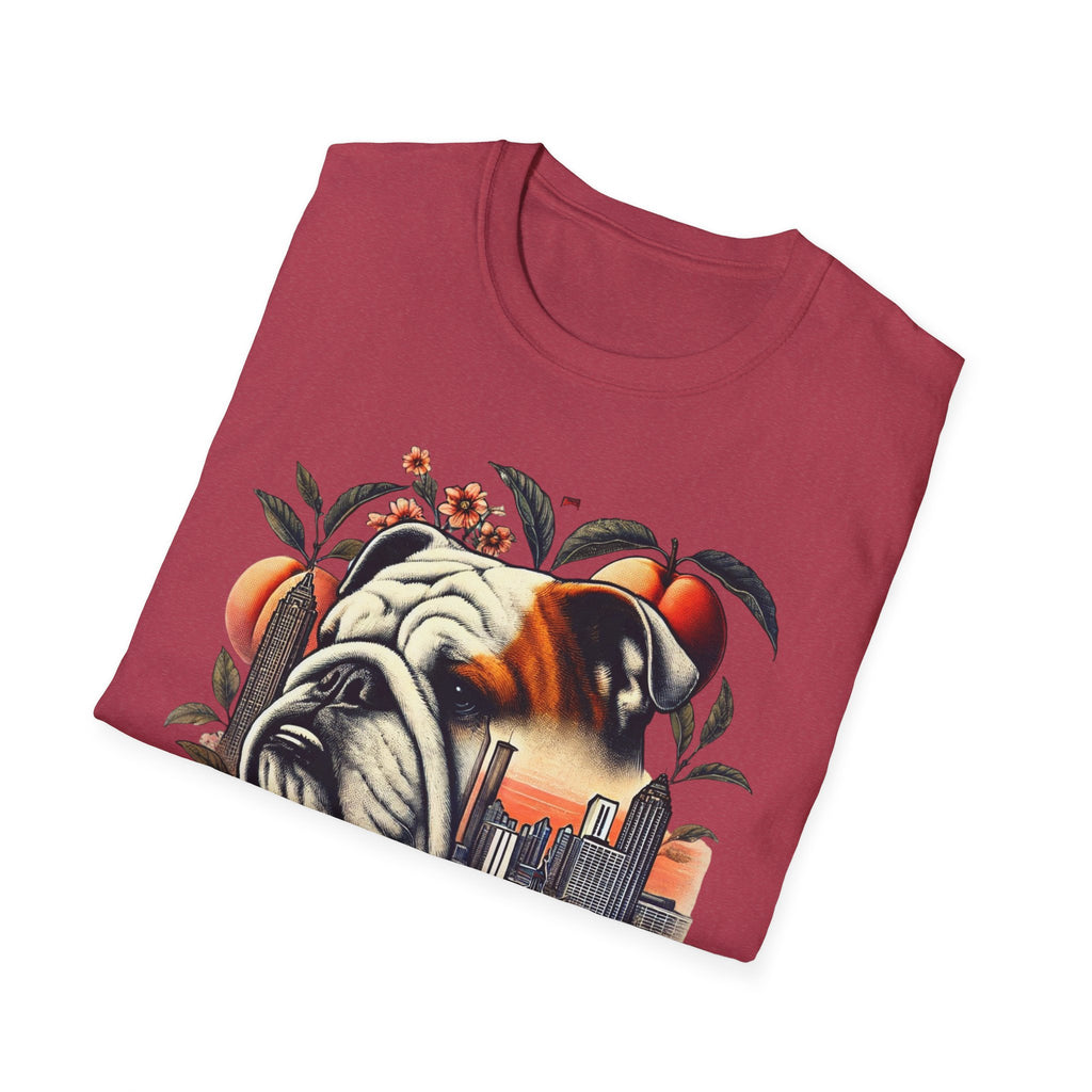 Georgia Bulldog Graphic Unisex Softstyle TShirt Casual Comfort for Dog Lovers