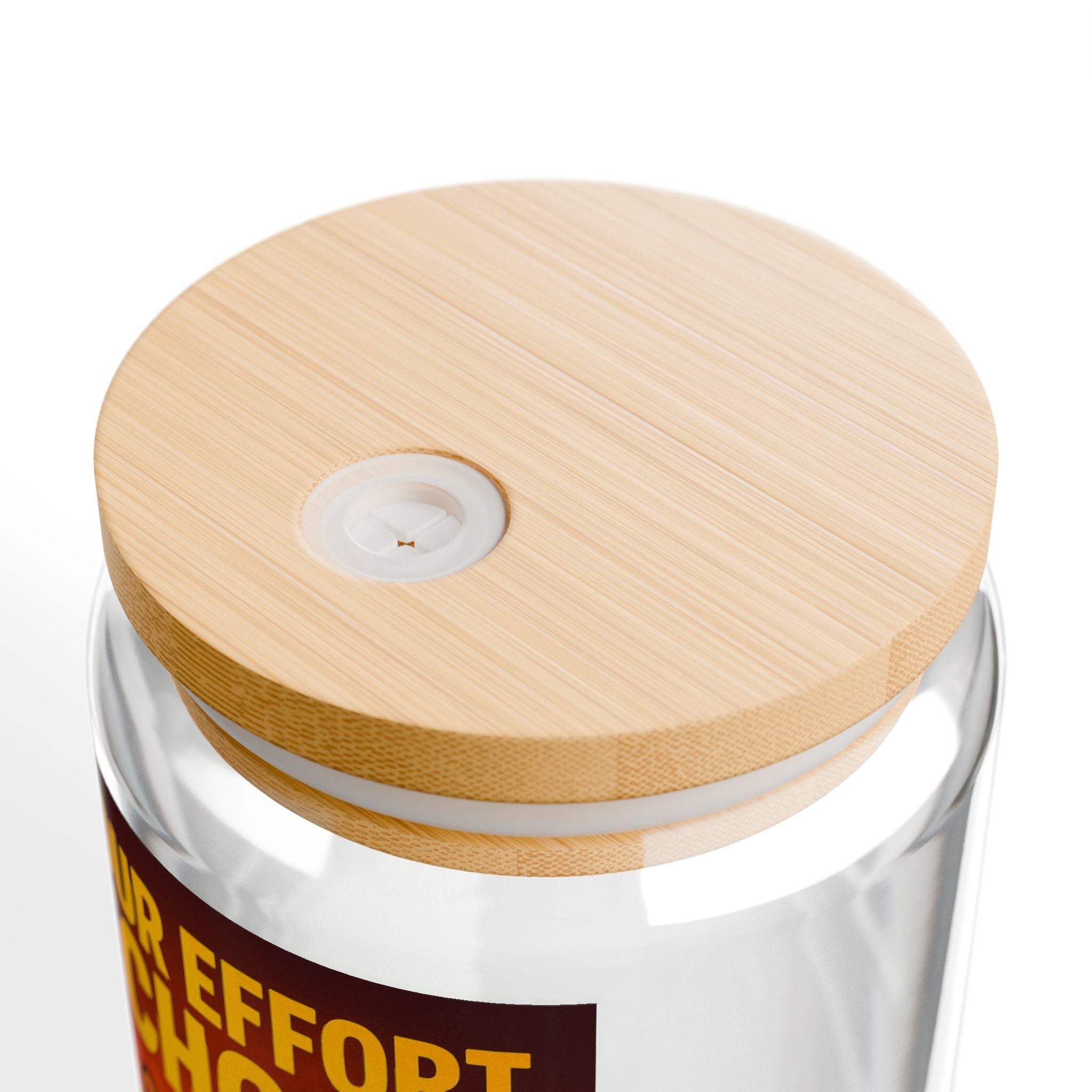 Sipper Glass  'Your Effort Echoes' Motivational Drink Tumbler, 16oz