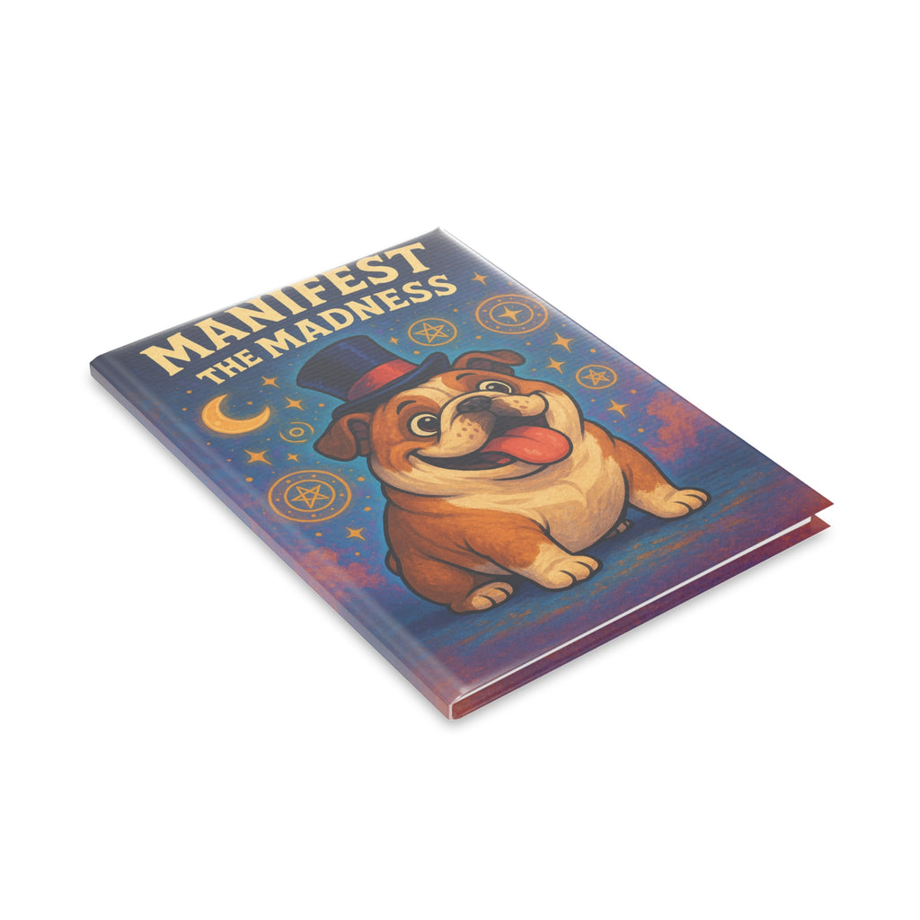 Hardcover Notebook with Puffy Covers, Cute Dog Journal, Manifest the Madness Stationery, Gift for Dog Lovers, Office Supplies