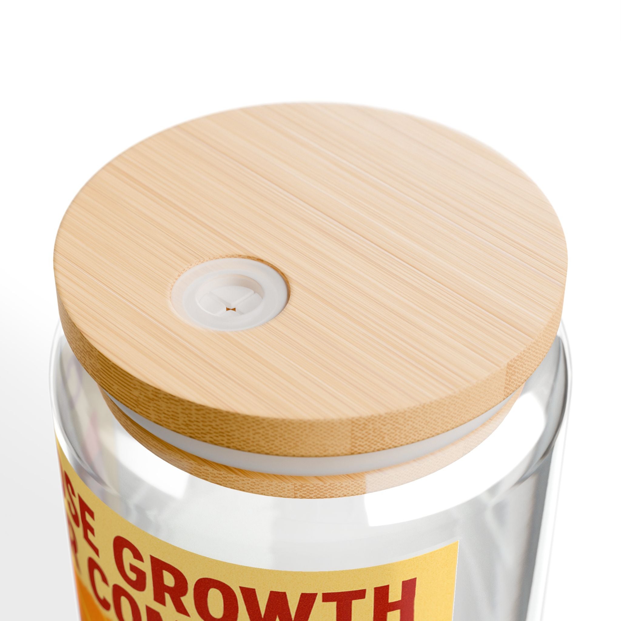Choose Growth Over Comfort Sipper Glass 16oz Motivational Drink Jar