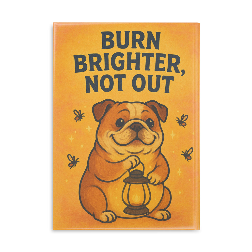 Puffy Cover Notebook: "Burn Brighter, Not Out" Journal for Dog Lovers, Cute Gift for Friends, Inspiration, Writing, School Supplies