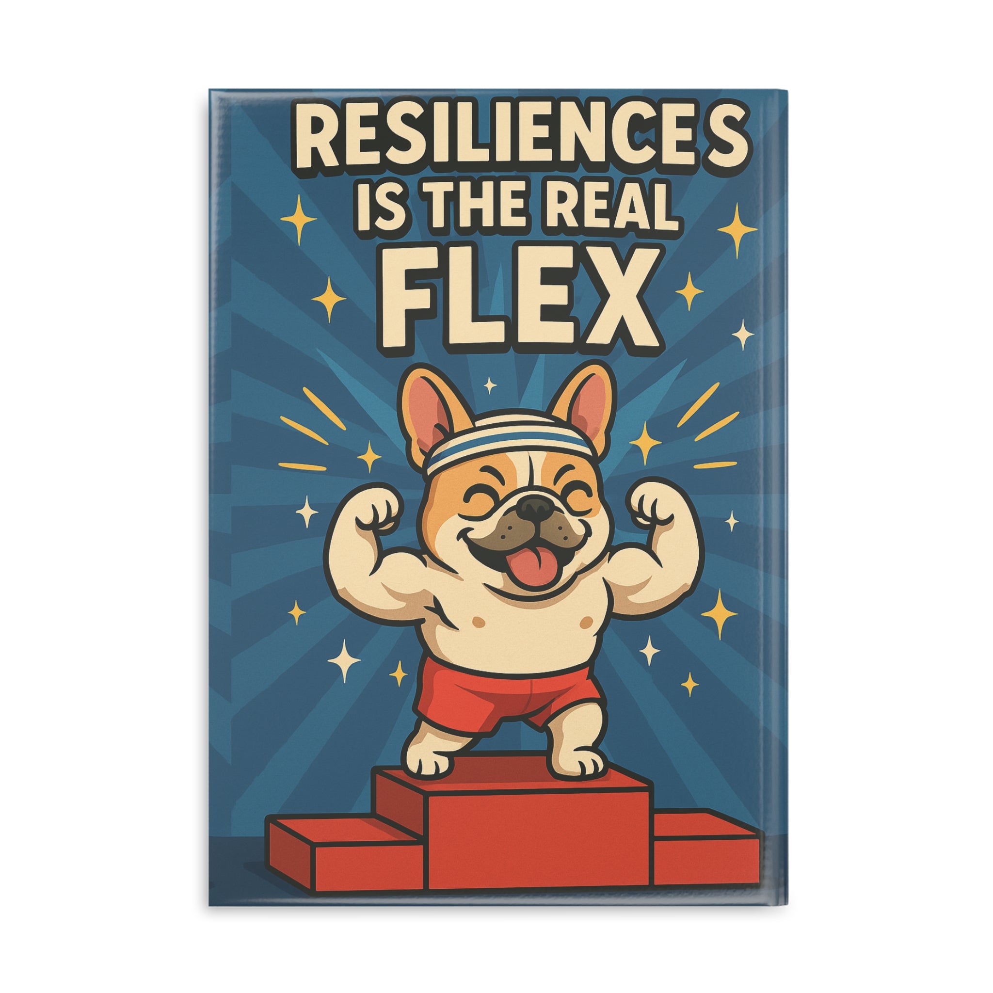 Resilience-Themed Hardcover Notebook, Motivational Journal, Gift for Students, Fitness Enthusiasts, Inspirational Writing, Dog Lover Gift