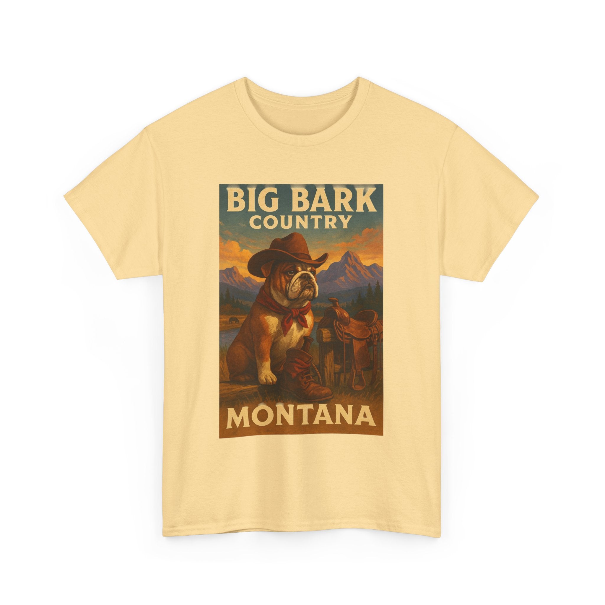 Vintage Big Bark Montana Country Tee Unisex Heavy Cotton T-Shirt