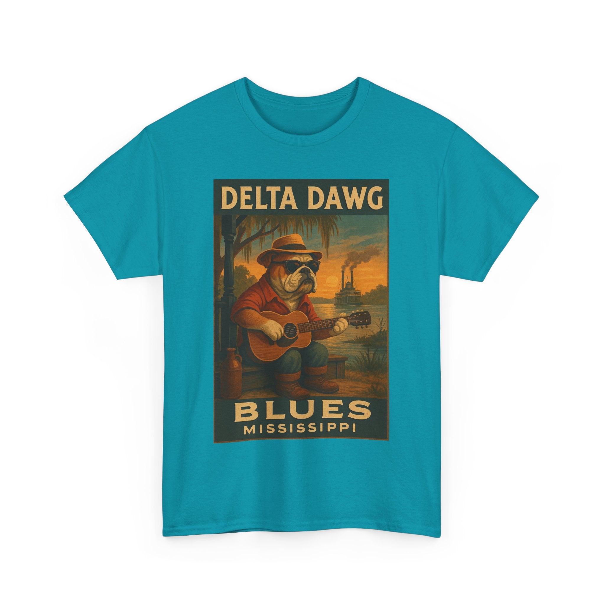 Mississippi Delta Dawg Blues Unisex Heavy Cotton Tee
