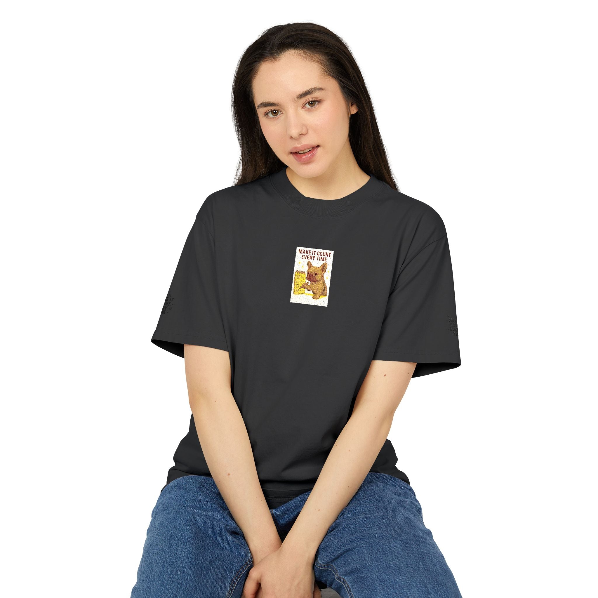 Vintage "Make It Count Every Time" Graphic Tee  Cute Woodland Illustration T-Shirt